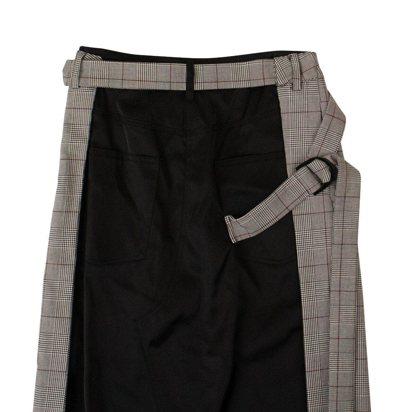 UNRAVEL PROJECT 250-500, channelenable-all, couponcollection, gender-womens, main-clothing, sale-enable, size-38, size-40, unravel-project 38 Grey Check Pattern Hybrid Midi Skirt 82NGG-UN-1121/38 82NGG-UN-1121/38