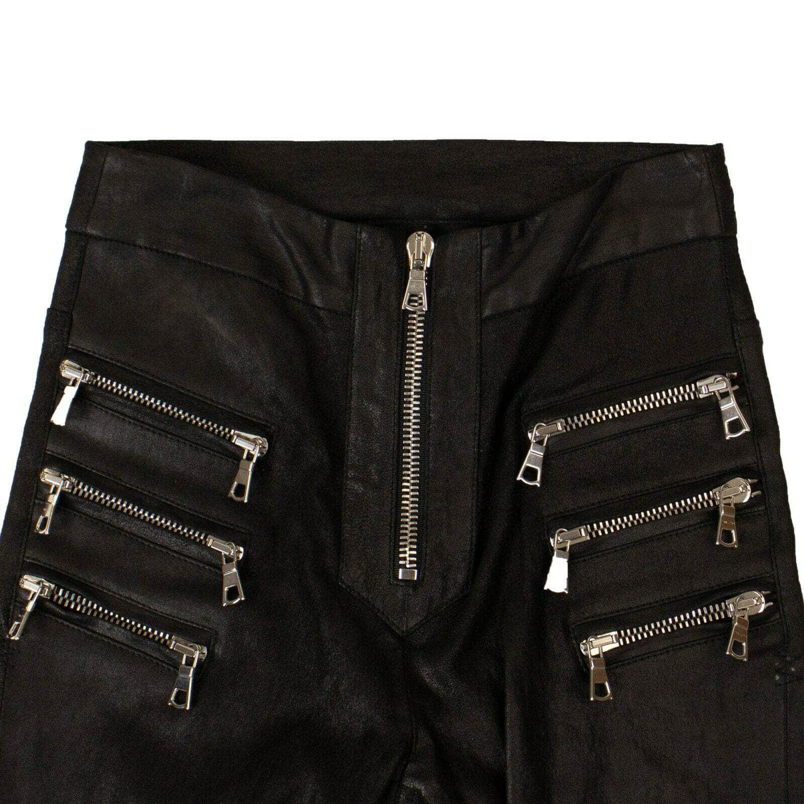 UNRAVEL PROJECT 500-750, channelenable-all, couponcollection, gender-womens, main-clothing, sale-enable, size-26, unravel-project, womens-skinny-pants 26 Black Leather Slim Biker Pants 82NGG-UN-92/26 82NGG-UN-92/26