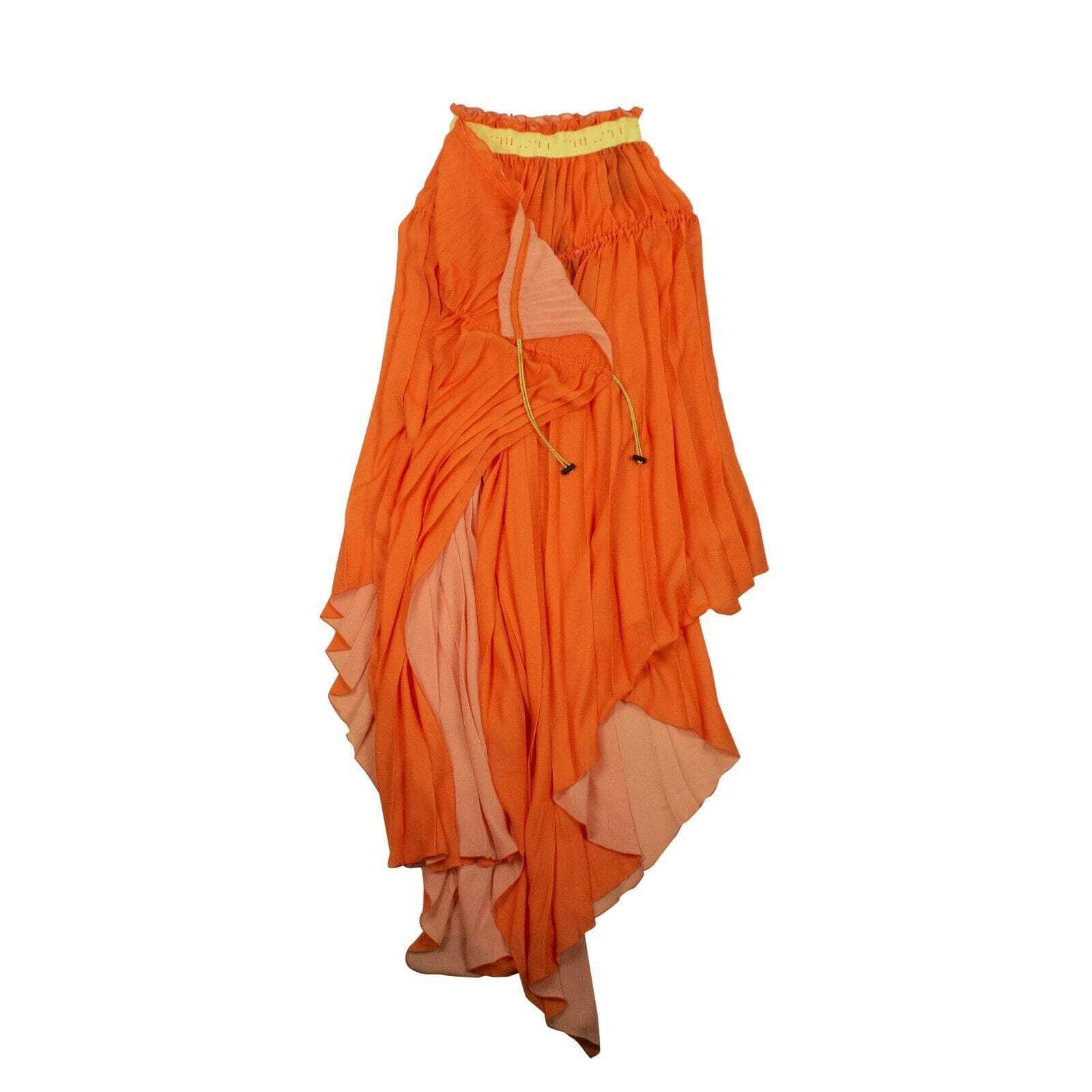 Unravel Project 74NGG-UN-1010/XS NWT UNRAVEL PROJECT Orange Pleated Drawstring Dress Size XS $1365 74NGG-UN-1010/XS