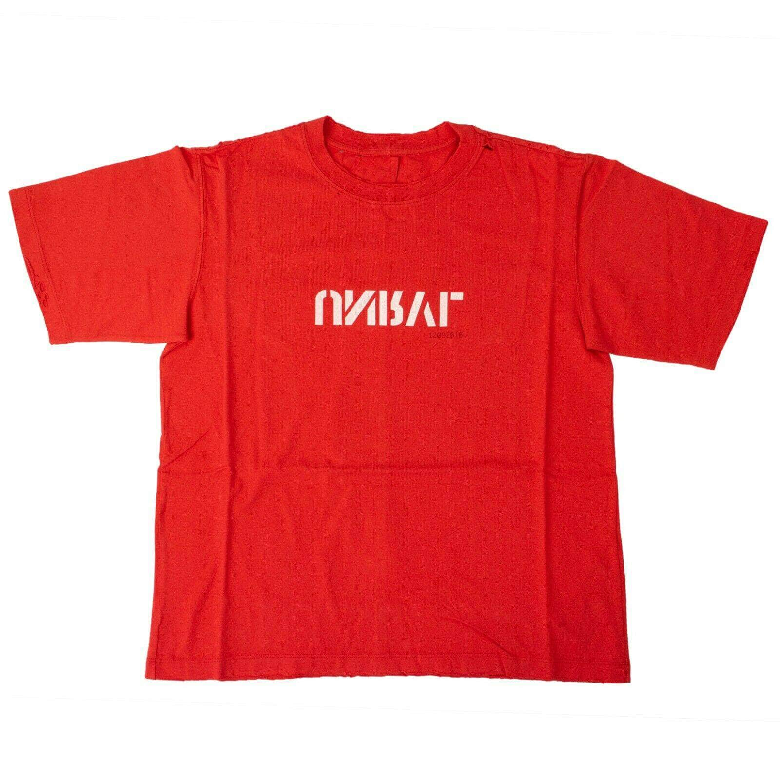 Unravel Project 74NGG-UN-1047/XS NWT UNRAVEL PROJECT Red Slogan Print T-Shirt Size XS $315 74NGG-UN-1047/XS