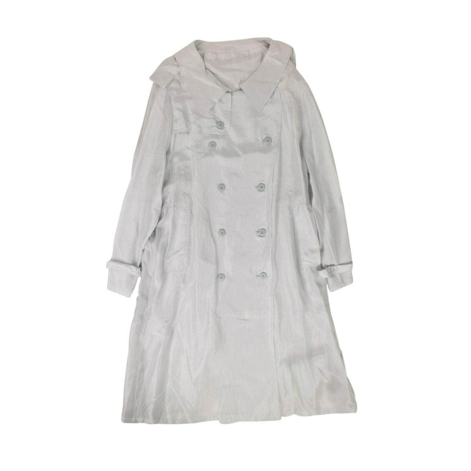 Unravel Project 74NGG-UN-1101/36 NWT UNRAVEL PROJECT White Silk Backwards Trench Jacket Size 0/36 $2100 74NGG-UN-1101/36