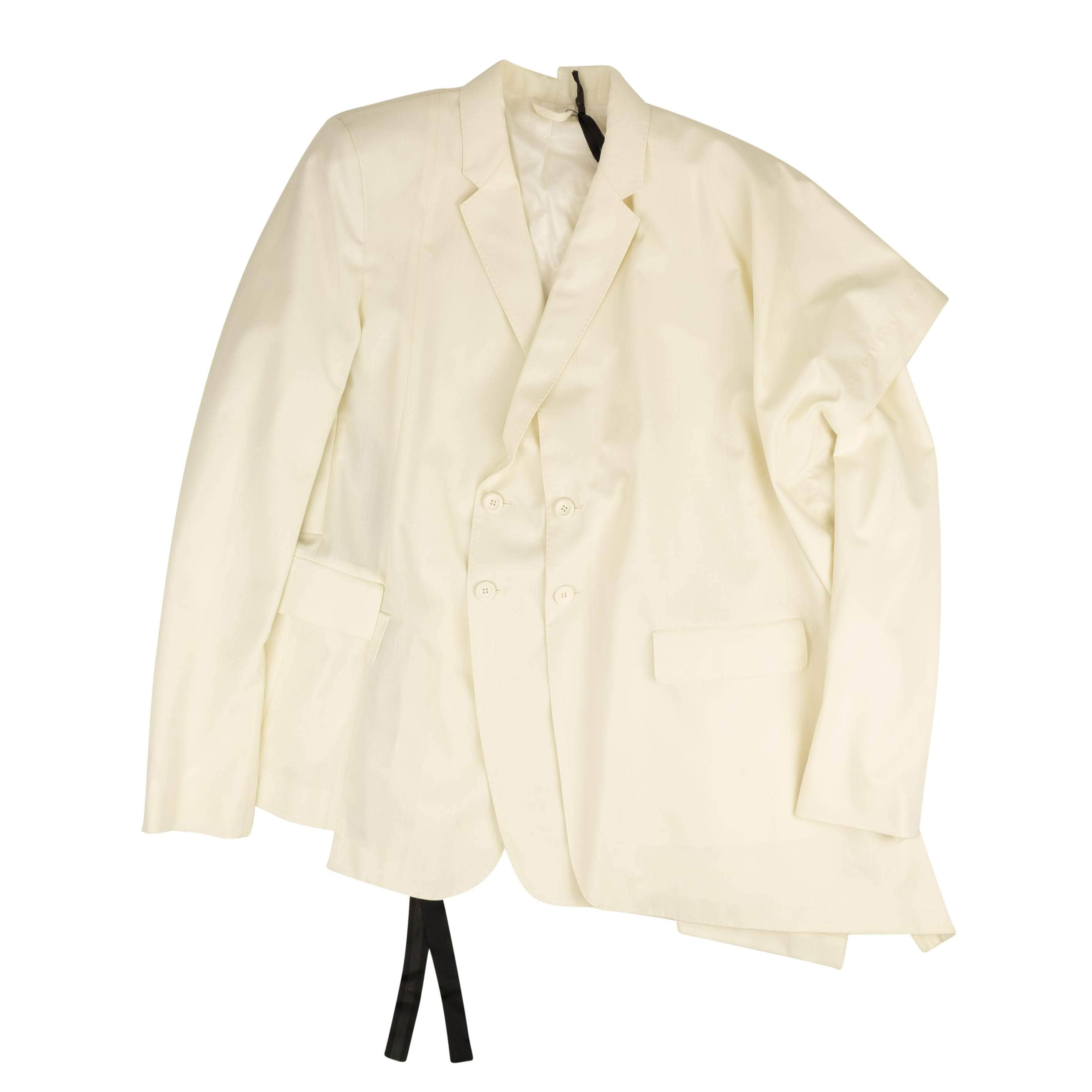 Unravel Project 74NGG-UN-1104/40 NWT UNRAVEL PROJECT White Asymmetric Suit Jacket Blazer Size 4/40 $2170 74NGG-UN-1104/40