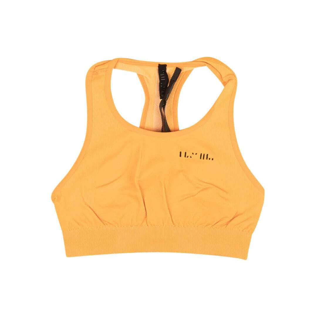 Unravel Project 74NGG-UN-1117/S NWT UNRAVEL PROJECT Orange Ribbed Sports Bra Size S $140 74NGG-UN-1117/S