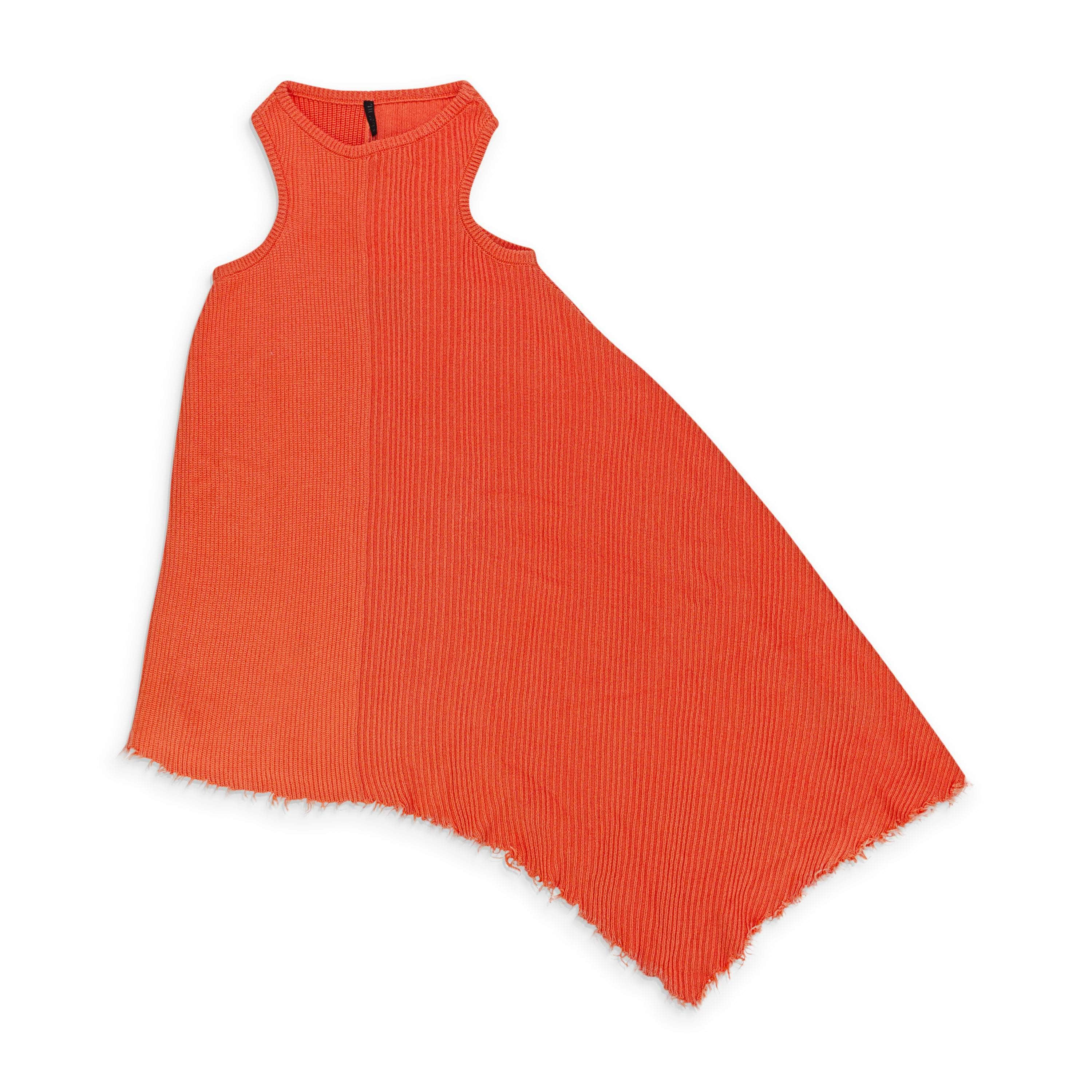 Unravel Project 74NGG-UN-1126/S NWT UNRAVEL PROJECT Orange Ribbed Dress Size S $1015 74NGG-UN-1126/S