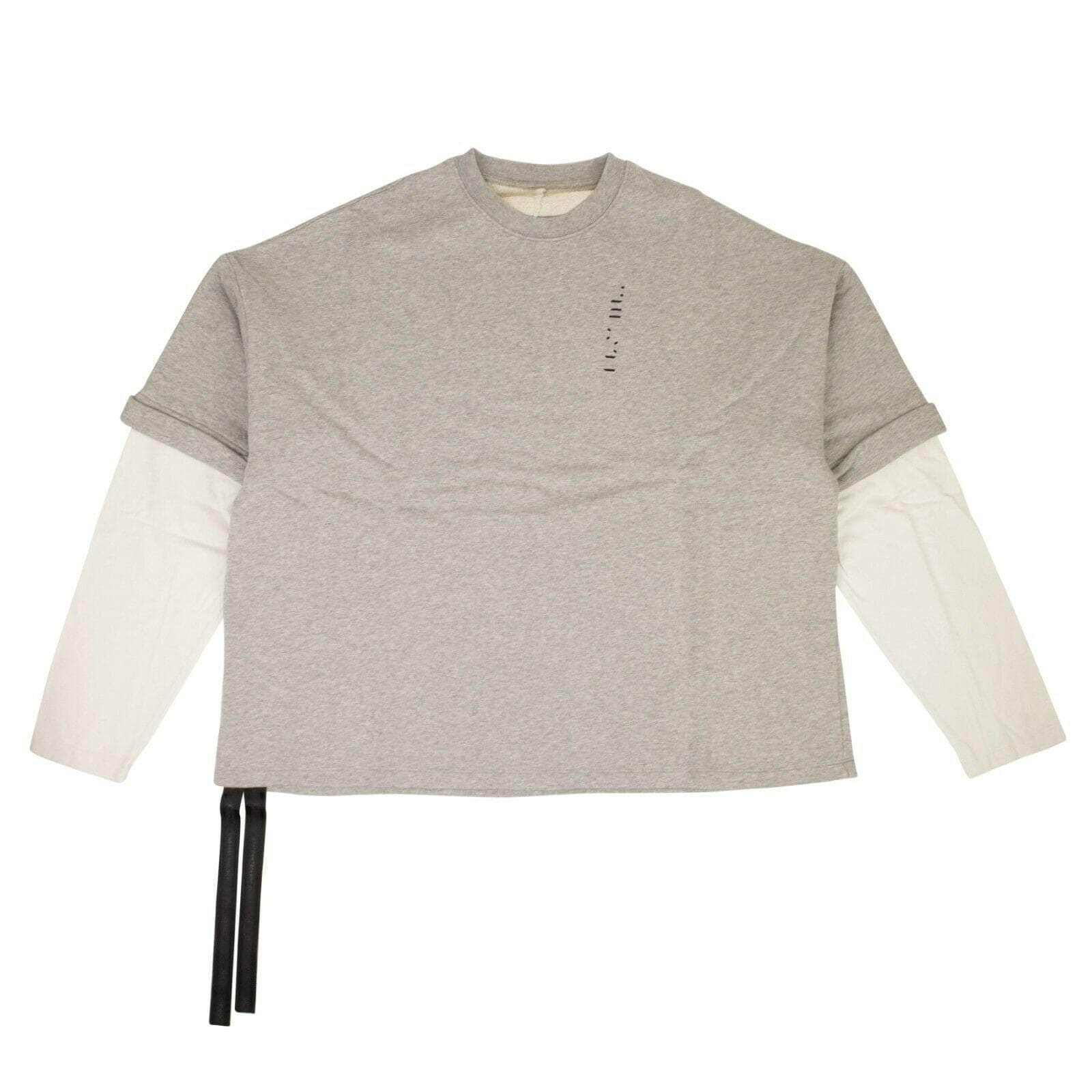 Unravel Project 74NGG-UN-1155/XS NWT UNRAVEL PROJECT Gray Layered Long Sleeve Sweashirt Size XS $545 74NGG-UN-1155/XS