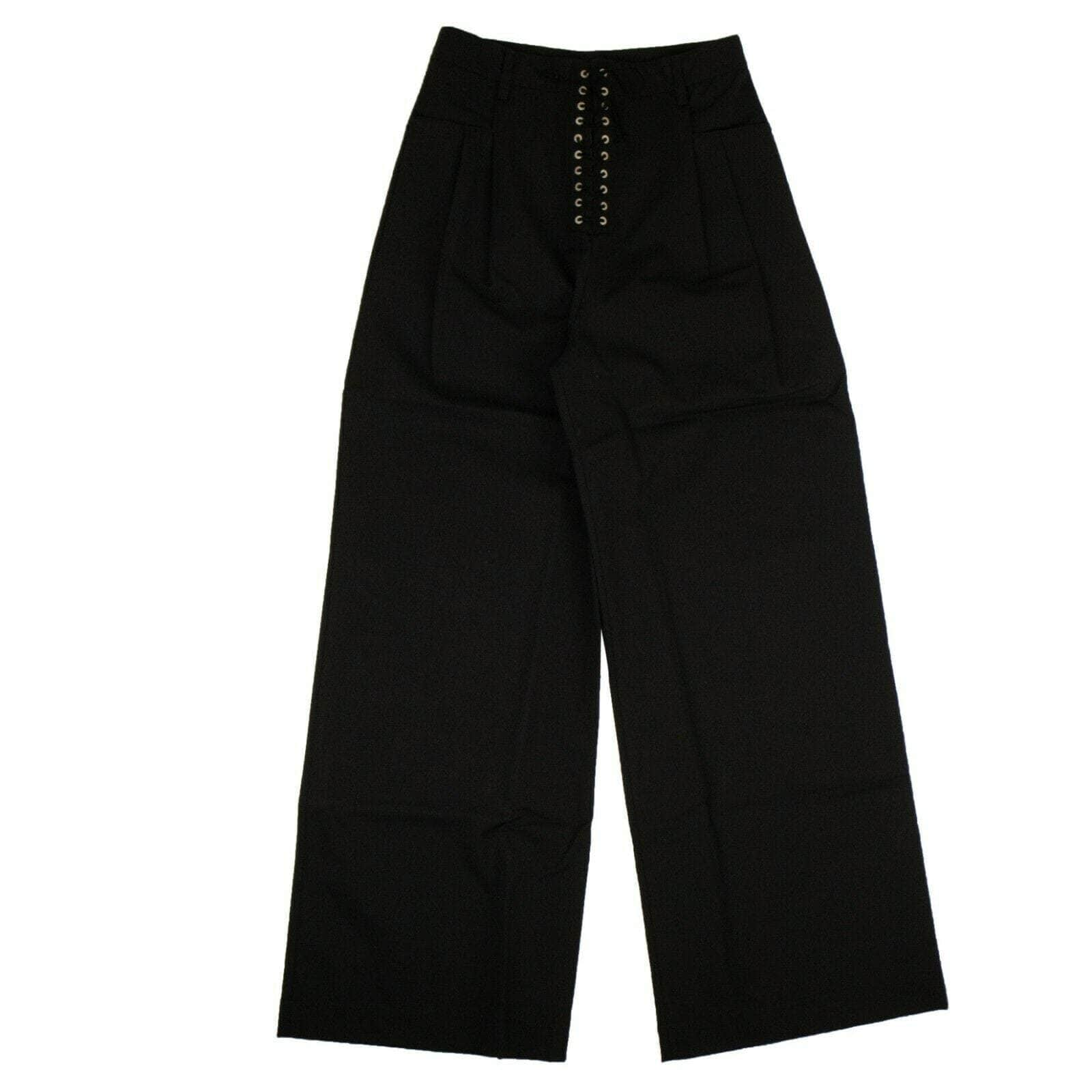 Unravel Project 74NGG-UN-1192/S NWT UNRAVEL PROJECT Black Wide Leg Pants Size S $860 74NGG-UN-1192/S