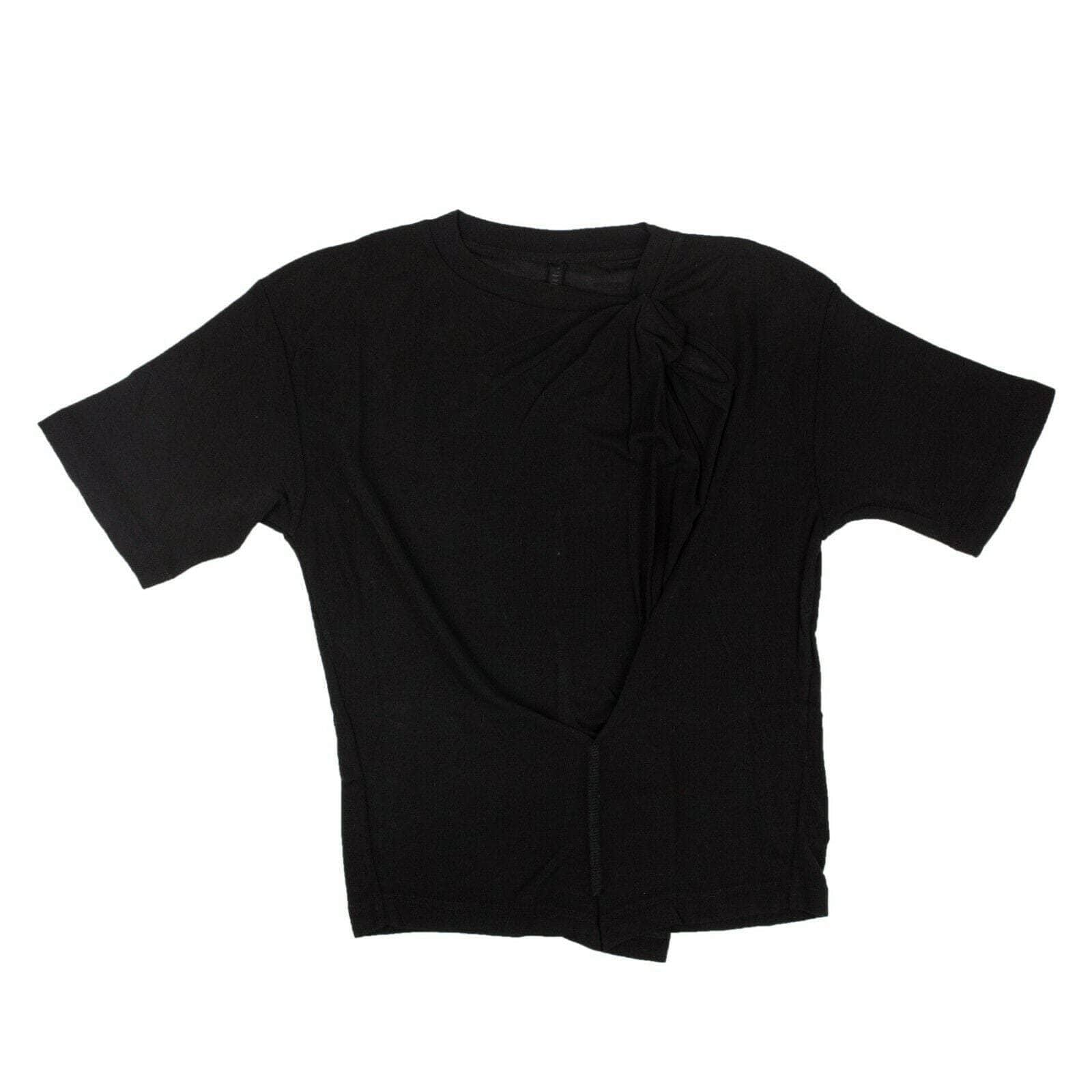 Unravel Project 82NGG-UN-1047/XS NWT UNRAVEL PROJECT Black Silk Pintuck T-Shirt Size XS $560 82NGG-UN-1047/XS