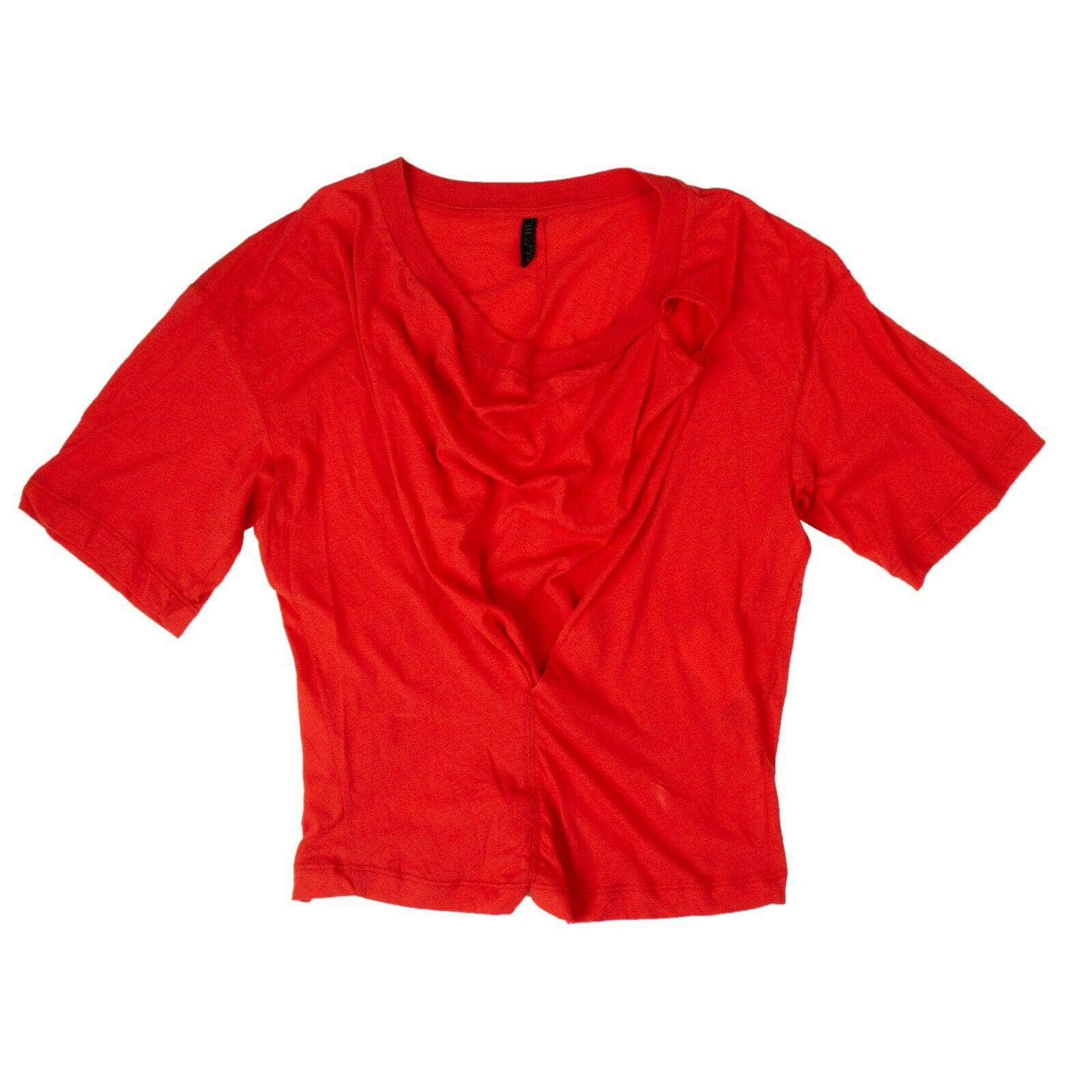 Unravel Project 82NGG-UN-1050/S NWT UNRAVEL PROJECT Red Knot Detailed T-Shirt Size S $320 82NGG-UN-1050/S