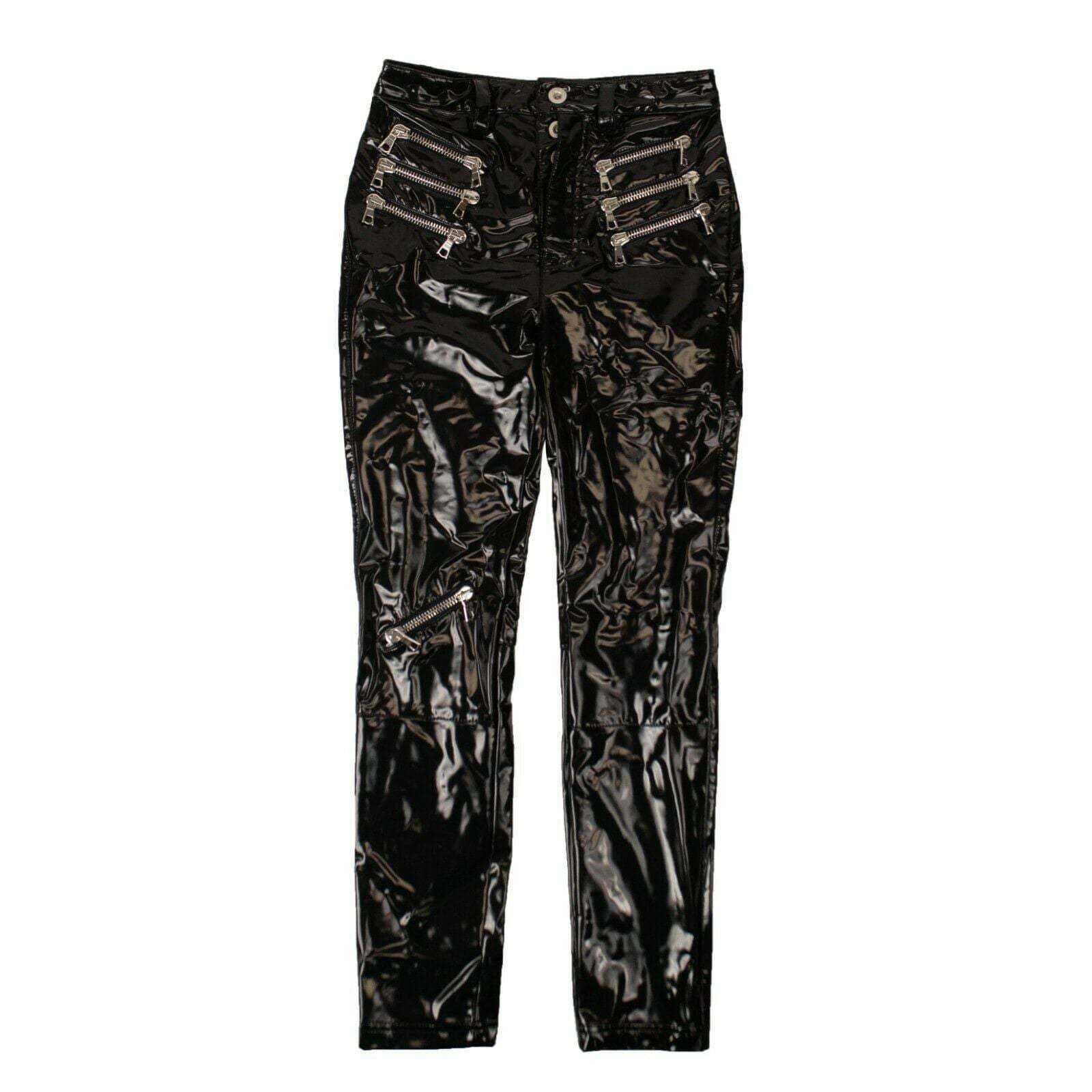 Unravel Project 82NGG-UN-1107/S NWT UNRAVEL PROJECT Black Patent Skinny Pants Size S $1330 82NGG-UN-1107/S