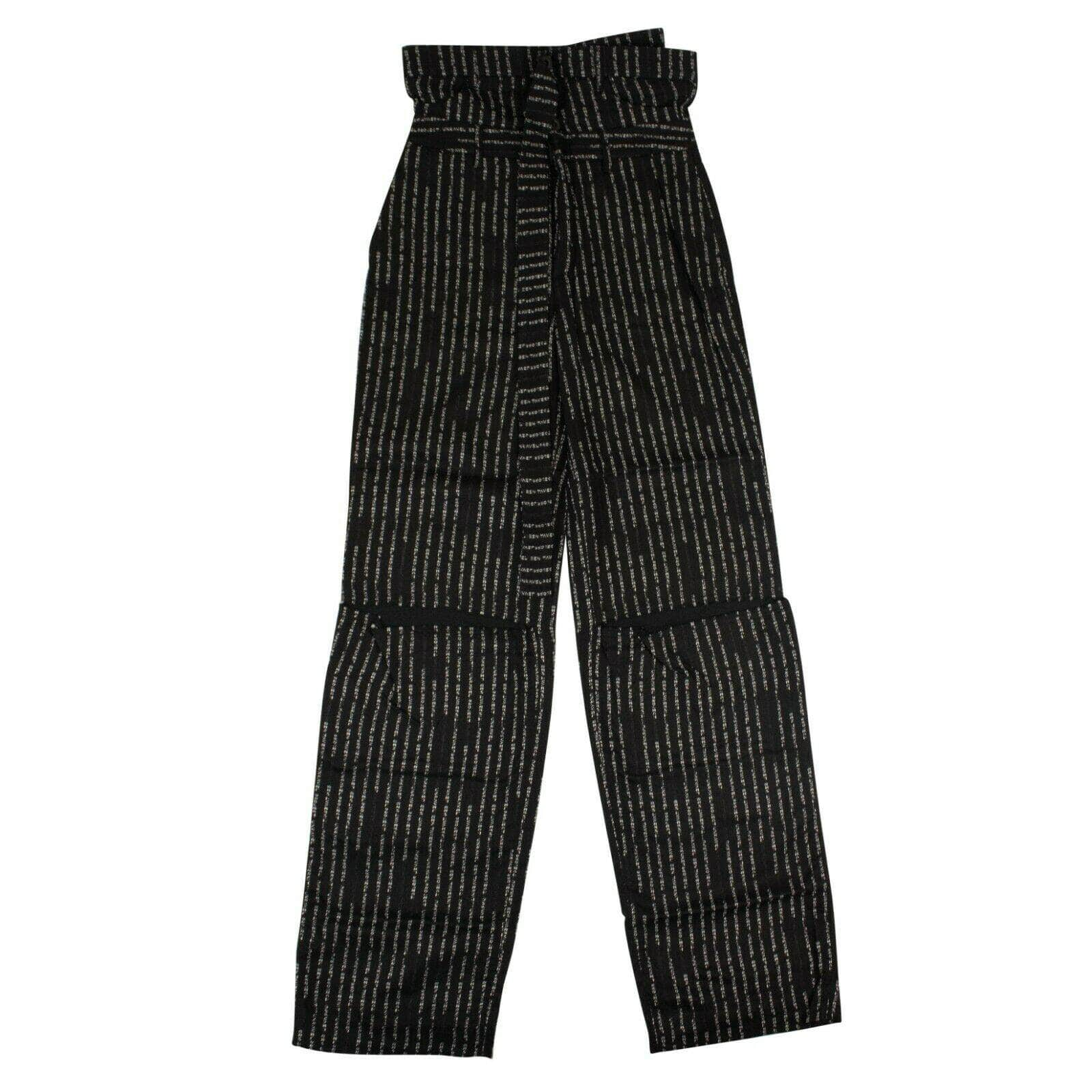 Unravel Project 82NGG-UN-1110/40 NWT UNRAVEL PROJECT Black Striped Wide Leg Pants Size 4/40 $770 82NGG-UN-1110/40