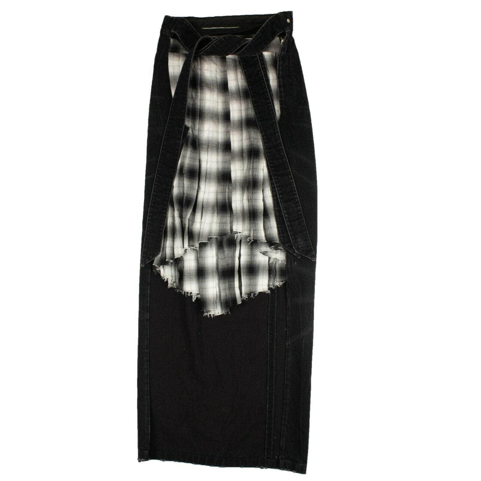 Unravel Project 82NGG-UN-1112/40 NEW UNRAVEL PROJECT Black and White Plaid Skirt Size 40 $910 82NGG-UN-1112/40