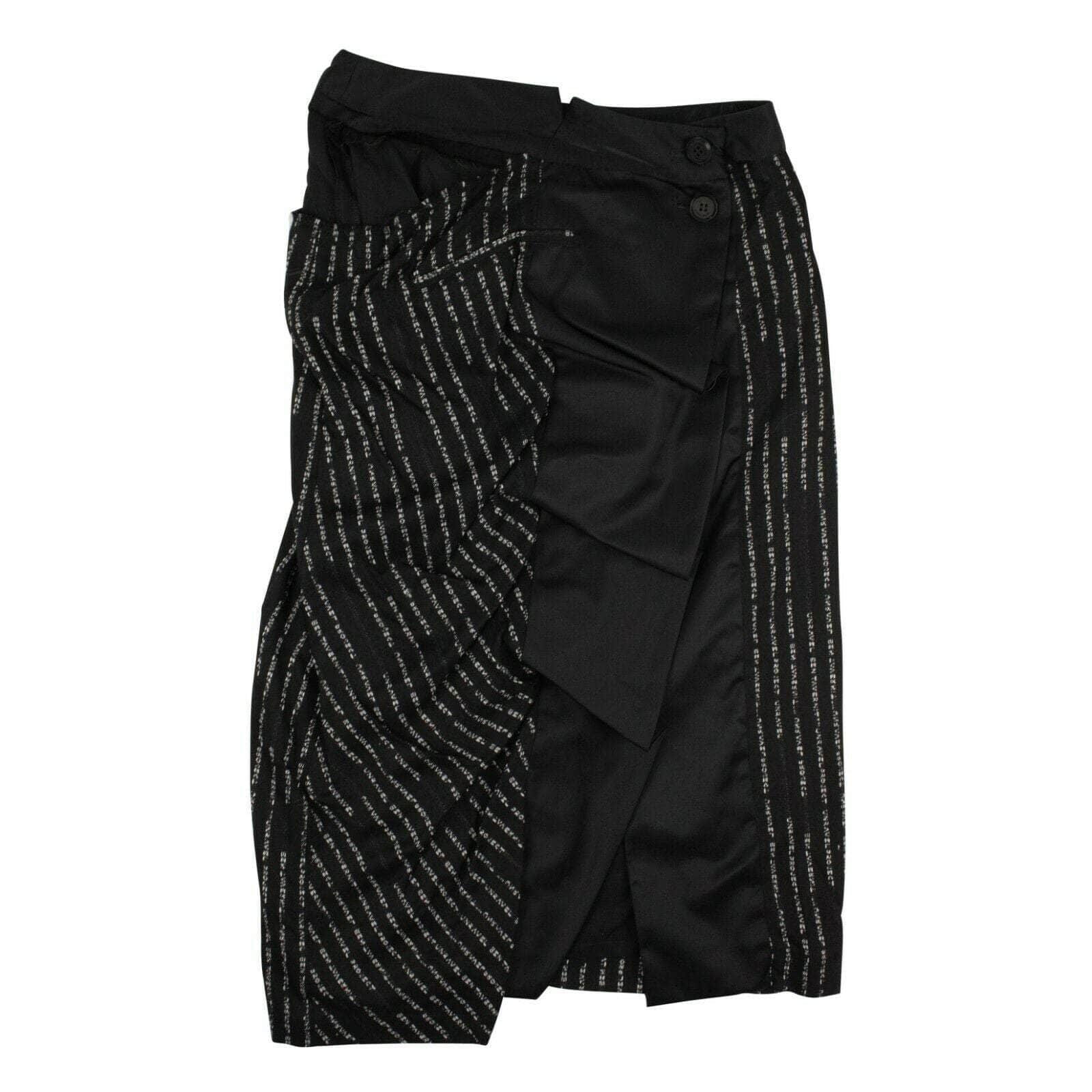 Unravel Project 82NGG-UN-1119/40 NWT UNRAVEL PROJECT Black Logo Print Midi Skirt Size 4/40 $685 82NGG-UN-1119/40