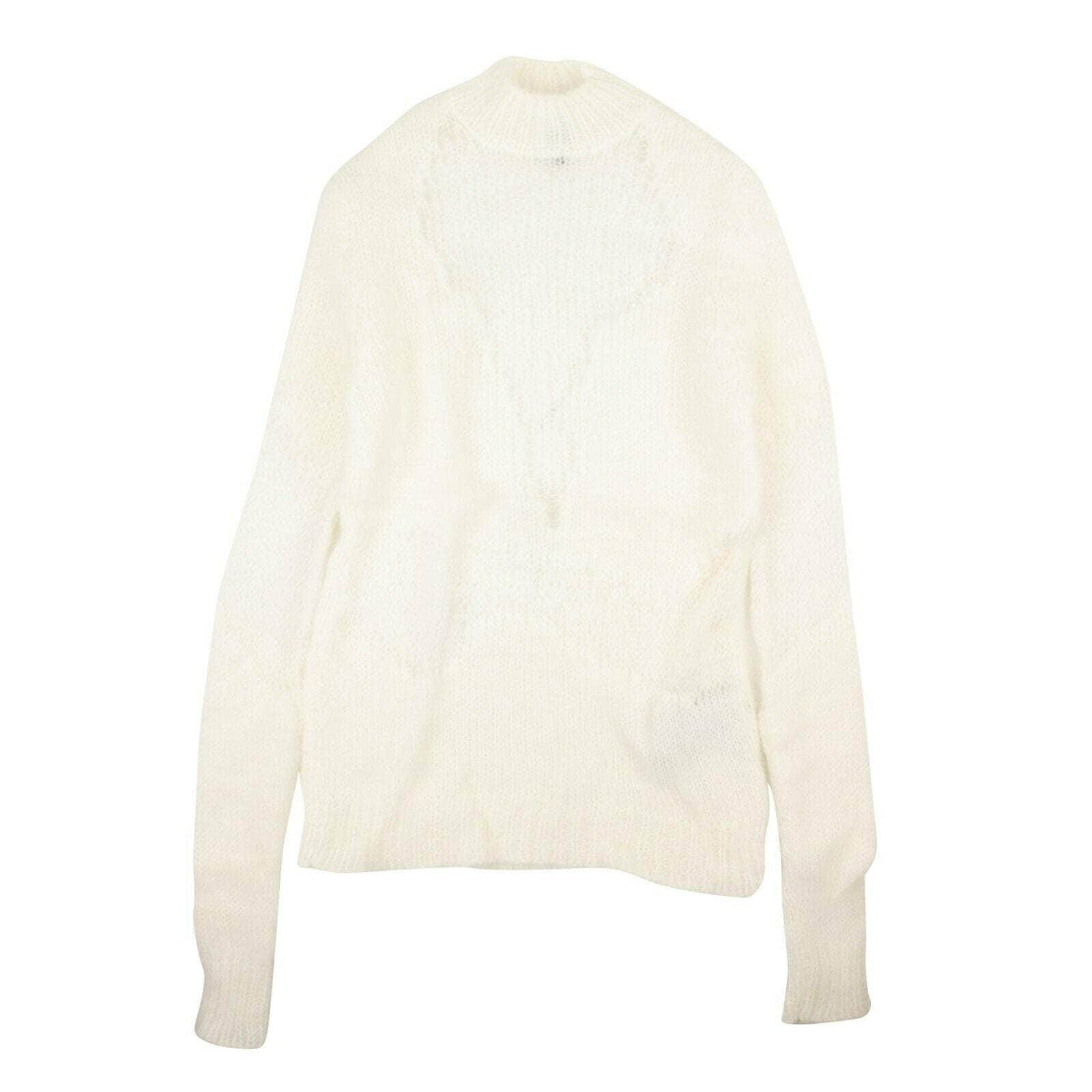 Unravel Project 82NGG-UN-1163/S NWT UNRAVEL PROJECT White Alpaca Slim Fit Sweater Size S $735 82NGG-UN-1163/S