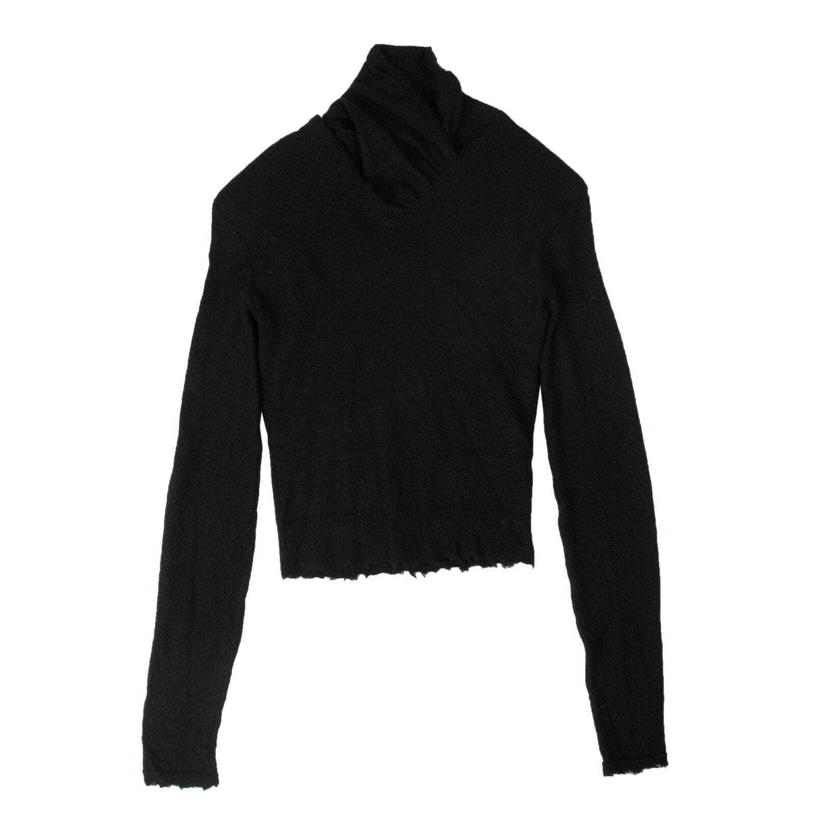 Unravel Project 82NGG-UN-1165/XS NWT UNRAVEL PROJECT Black Cashmere Distressed Details Sweater Size XS $1120 82NGG-UN-1165/XS