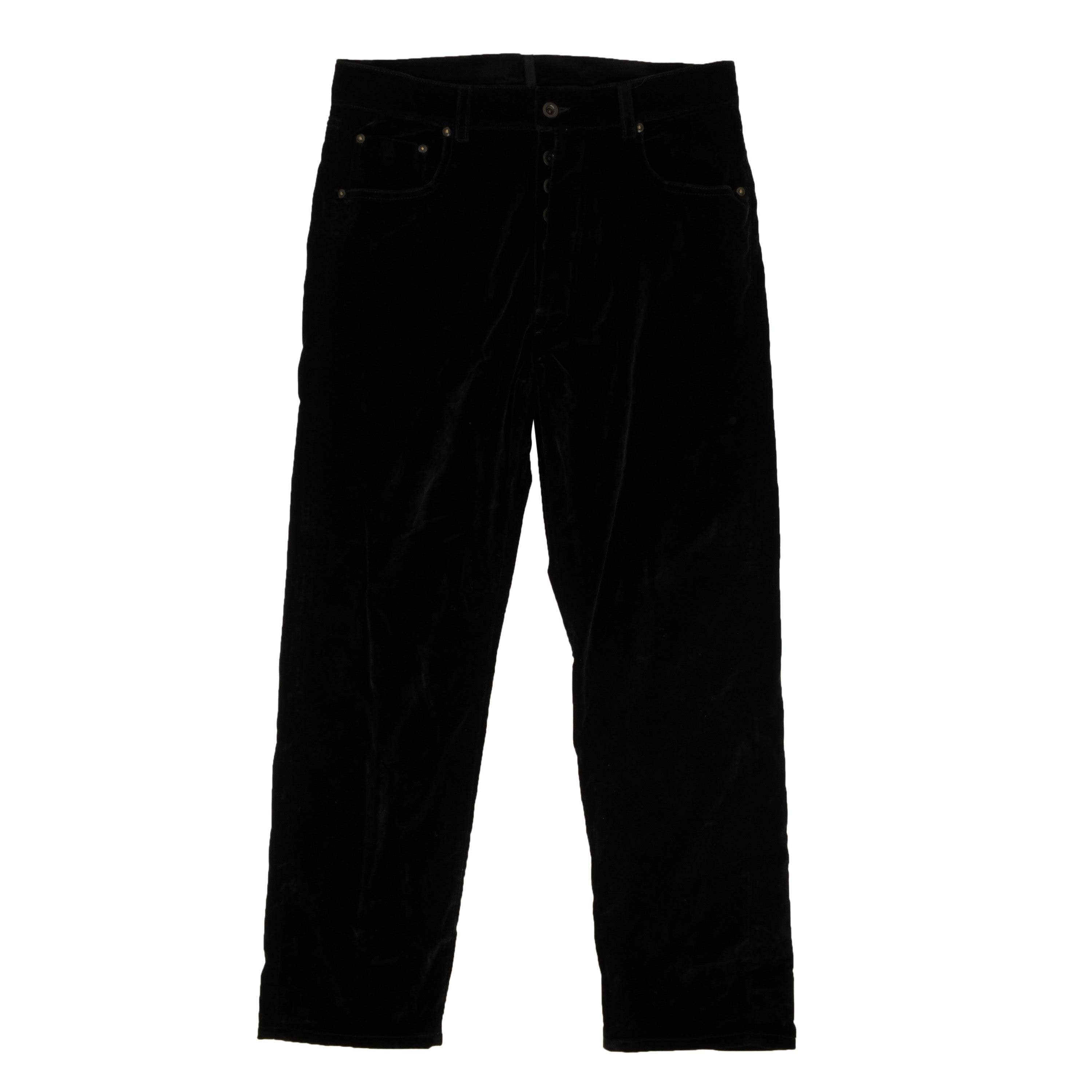 Unravel Project 95-UPR-1007/27 NEW UNRAVEL PROJECT X Baggy Boy Black Velvet Wide Leg Pants Size 27 $630 95-UPR-1007/27