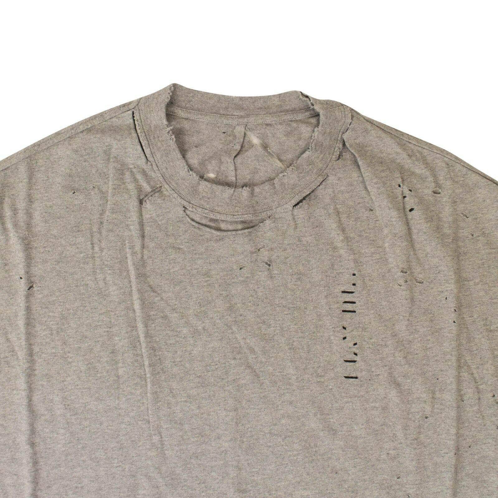 Unravel Project channelenable-all, chicmi, couponcollection, gender-mens, main-clothing, size-l, size-m, size-s, size-xs, under-250, unravel-project Gray Distressed T-Shirt