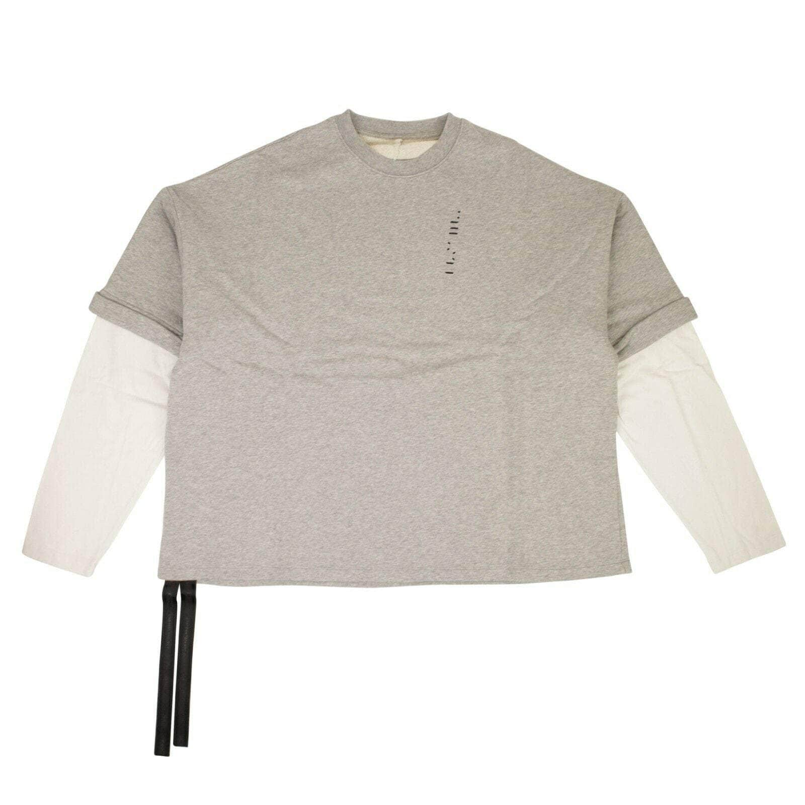 Unravel Project channelenable-all, chicmi, couponcollection, gender-mens, main-clothing, size-m, size-s, size-xs, under-250, unravel-project Gray Layered Long Sleeve Sweashirt