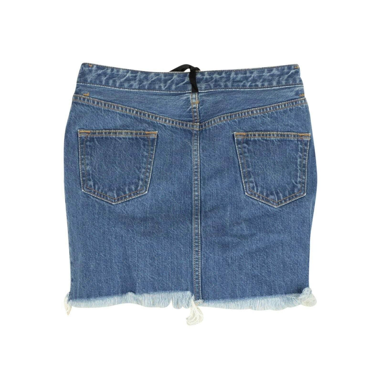 Unravel Project channelenable-all, chicmi, couponcollection, gender-womens, main-clothing, size-25, size-26, size-27, size-28, under-250, unravel-project Blue Wash Tulle Denim Mini Skirt