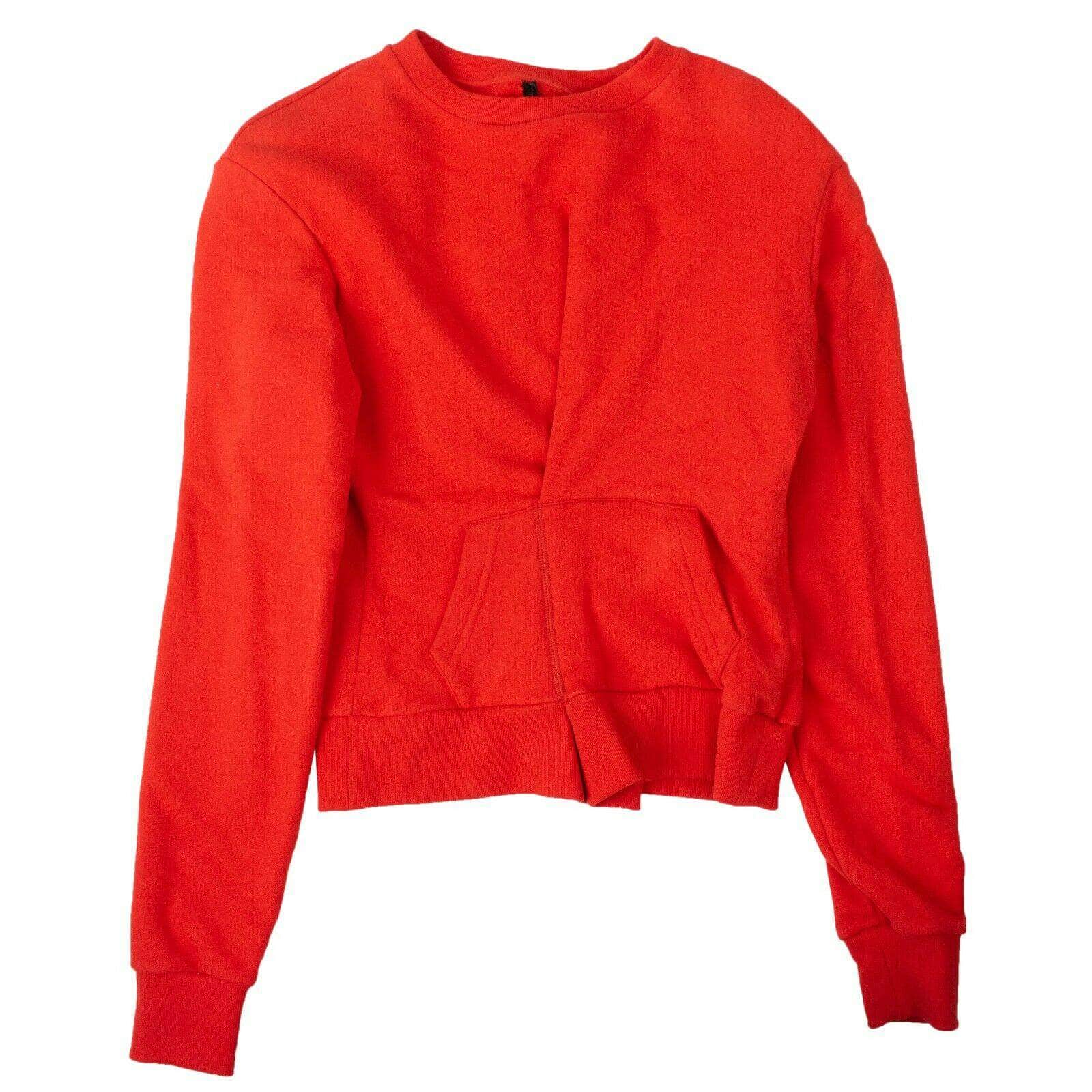 Unravel Project channelenable-all, chicmi, couponcollection, gender-womens, main-clothing, size-m, size-s, size-xs, under-250, unravel-project, womens-crewneck-sweaters S Red Folded Detail Sweater 82NGG-UN-1081/S 82NGG-UN-1081/S