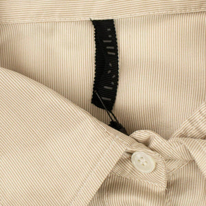 UNRAVEL PROJECT channelenable-all, couponcollection, gender-womens, main-clothing, sale-enable, size-40, under-250, unravel-project, womens-collared-button-downs 40 Beige Silk Striped Button Down Shirt 82NGG-UN-1147/40 82NGG-UN-1147/40