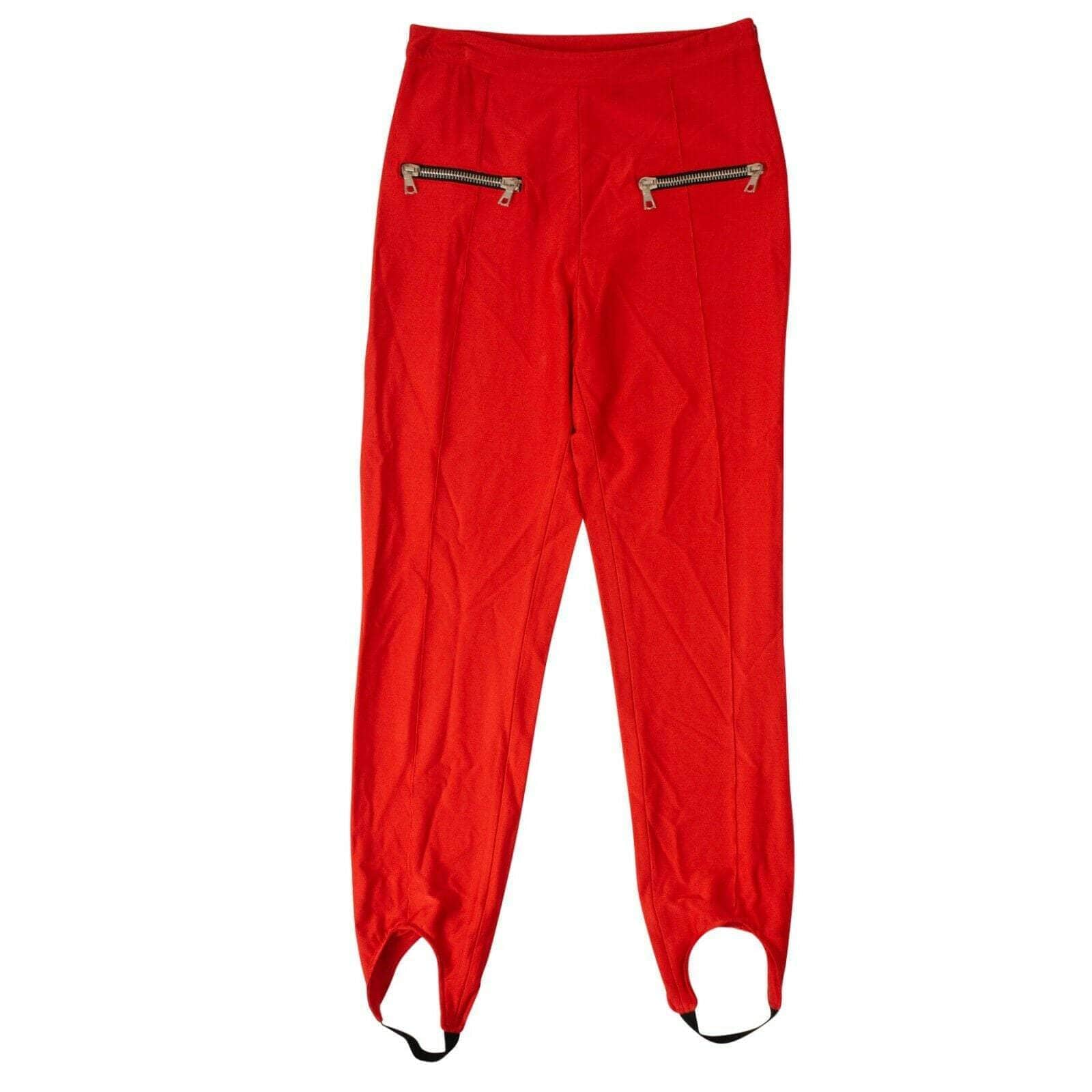 UNRAVEL PROJECT channelenable-all, couponcollection, gender-womens, main-clothing, sale-enable, size-s, under-250, unravel-project, womens-skinny-pants S Red Slim Fit Stirrup Pants 82NGG-UN-1126/S 82NGG-UN-1126/S