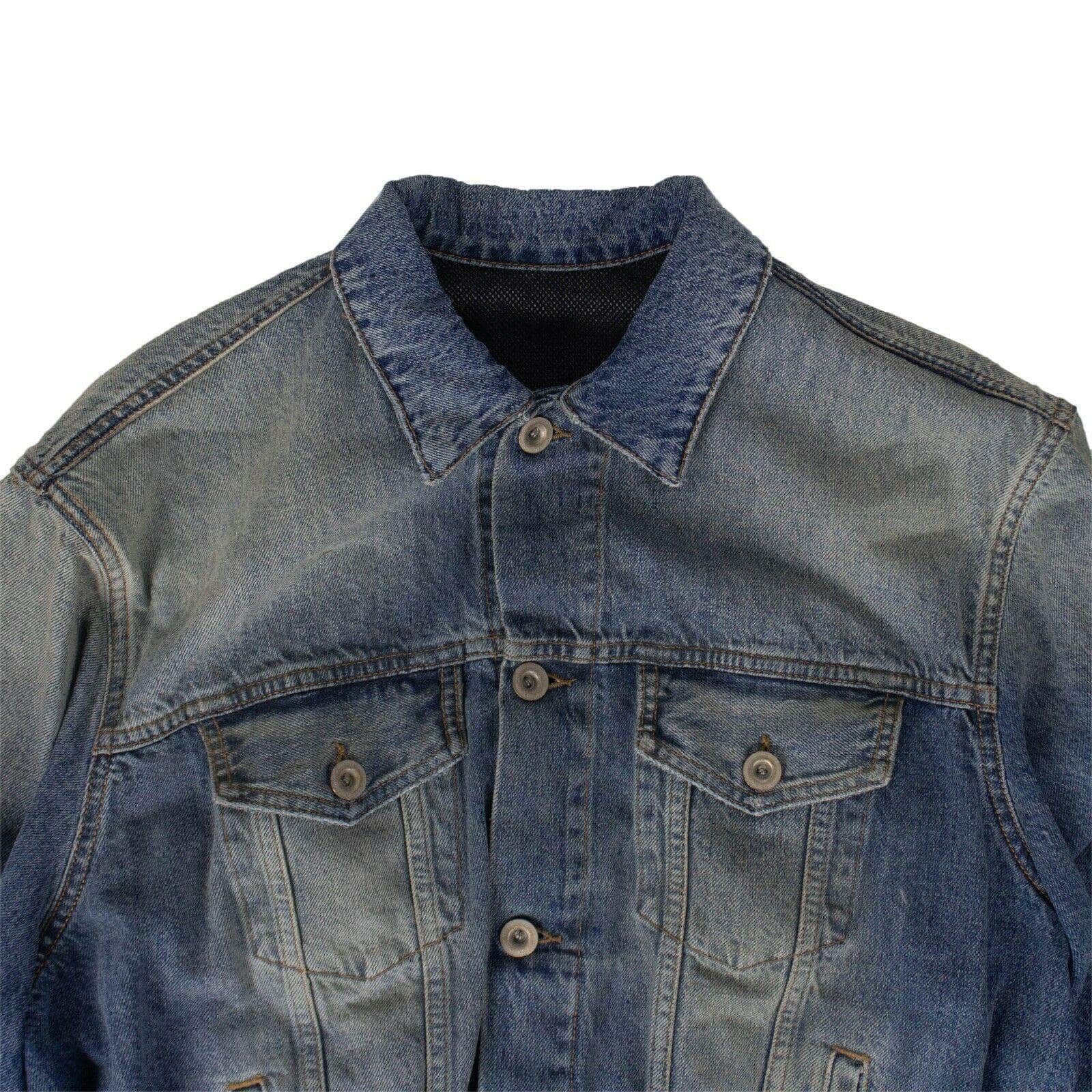 Unravel Project couponcollection, gender-mens, jacket, main-clothing, MBUP, size-46, size-48, size-50, size-52, under-250, unravel-project Cotton Oversized Denim Jacket - Blue