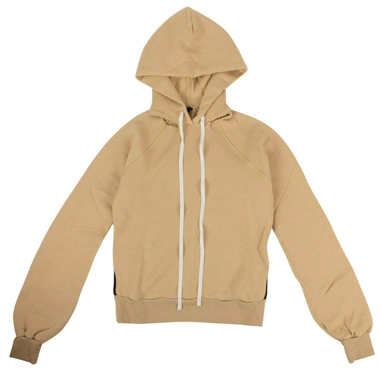 Unravel Project JF6-UN-1036/XS NWT UNRAVEL PROJECT Tan Cut Out Shoulder Hooded Sweatshirt Size XS $840 JF6-UN-1036/XS