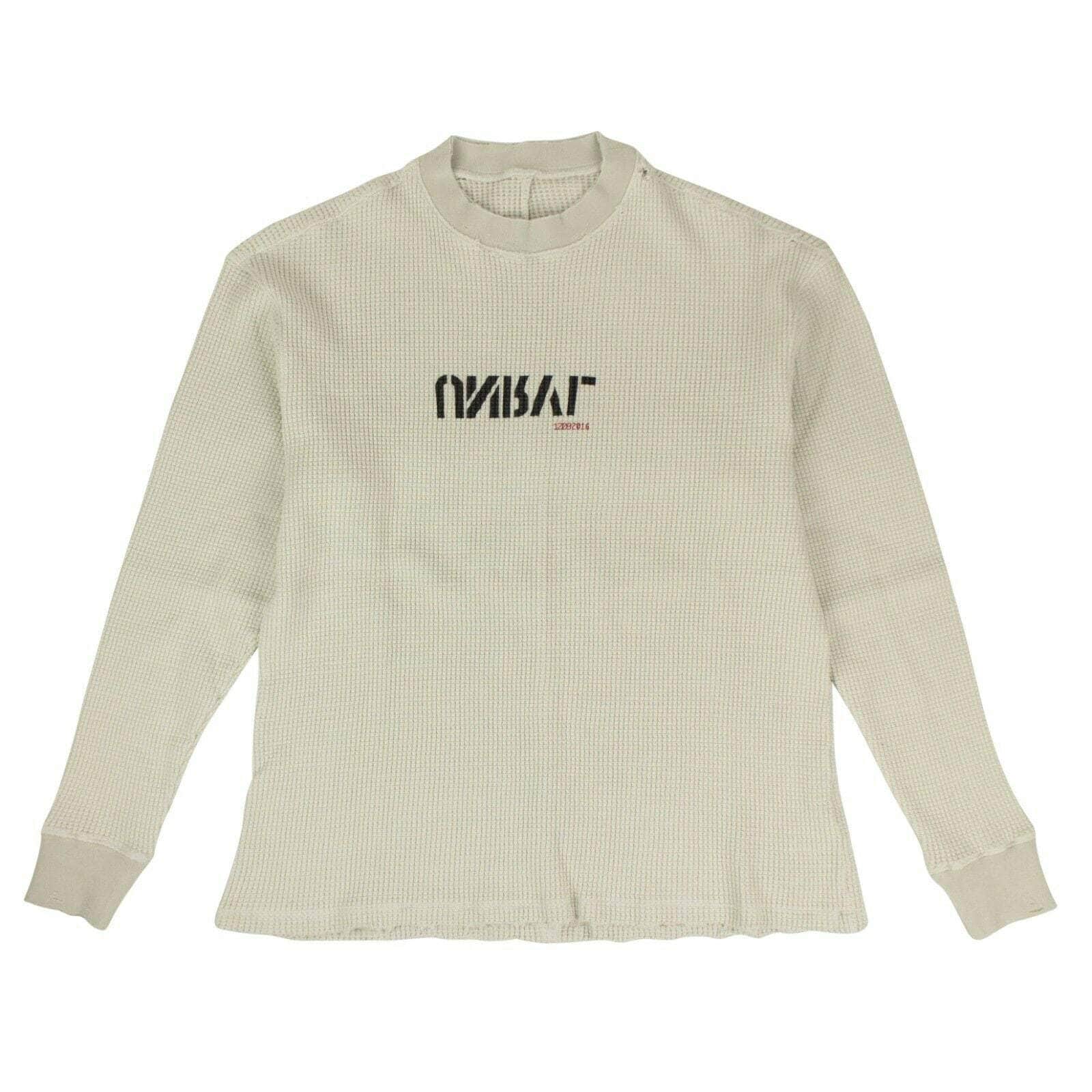 Unravel Project Men's T-shirts S Cotton Waffle Knit Skate T-Shirt - Beige JF6-UN-1004/S JF6-UN-1004/S