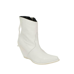 Unravel Project Women's Boots 37 EU Leather Western Low Boots - White JF6-UN-2002/37 JF6-UN-2002/37
