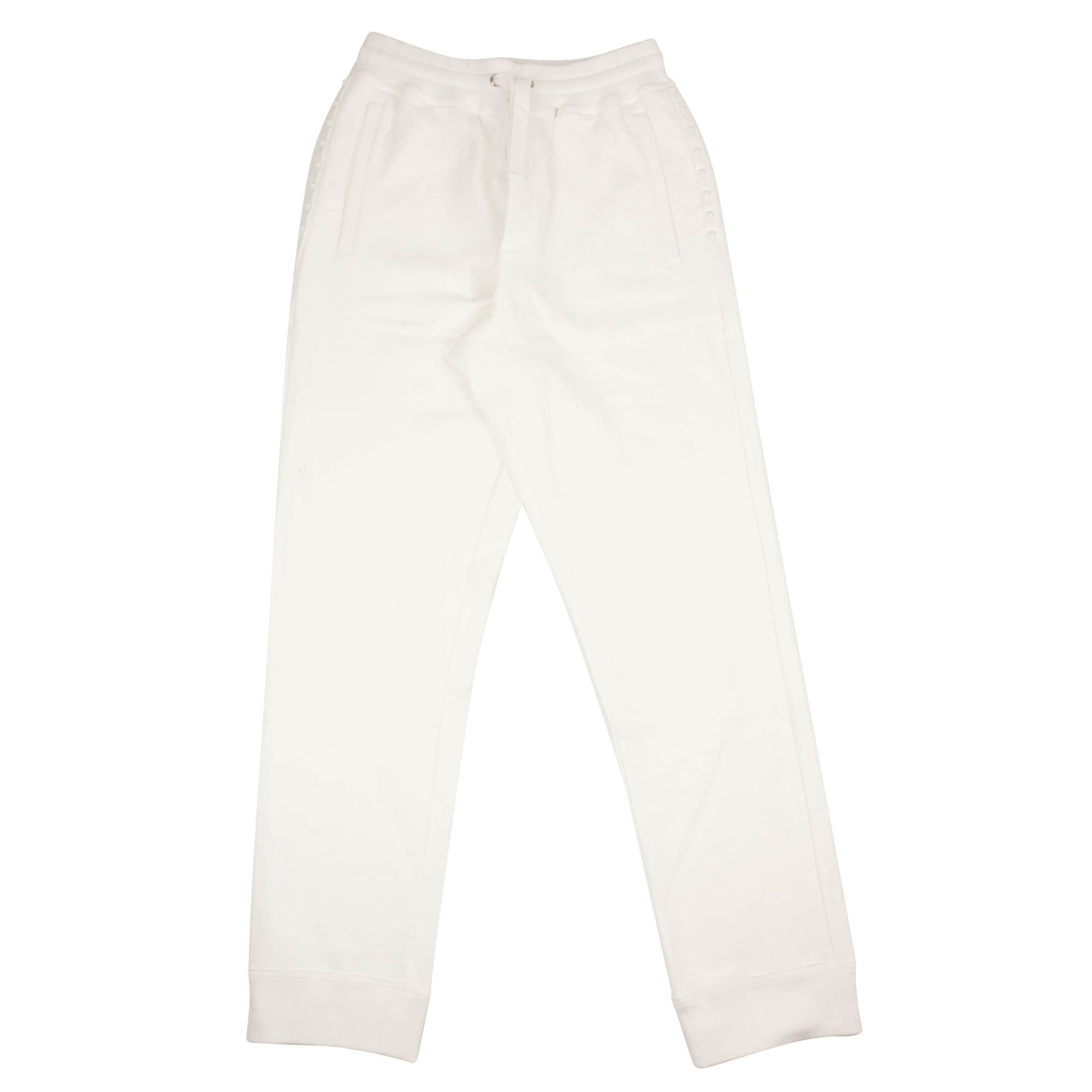 Valentino 250-500, channelenable-all, chicmi, couponcollection, gender-mens, main-clothing, mens-casual-pants, mens-shoes, size-l, size-s, valentino White Jersey Studded Pantalone Sweatpants
