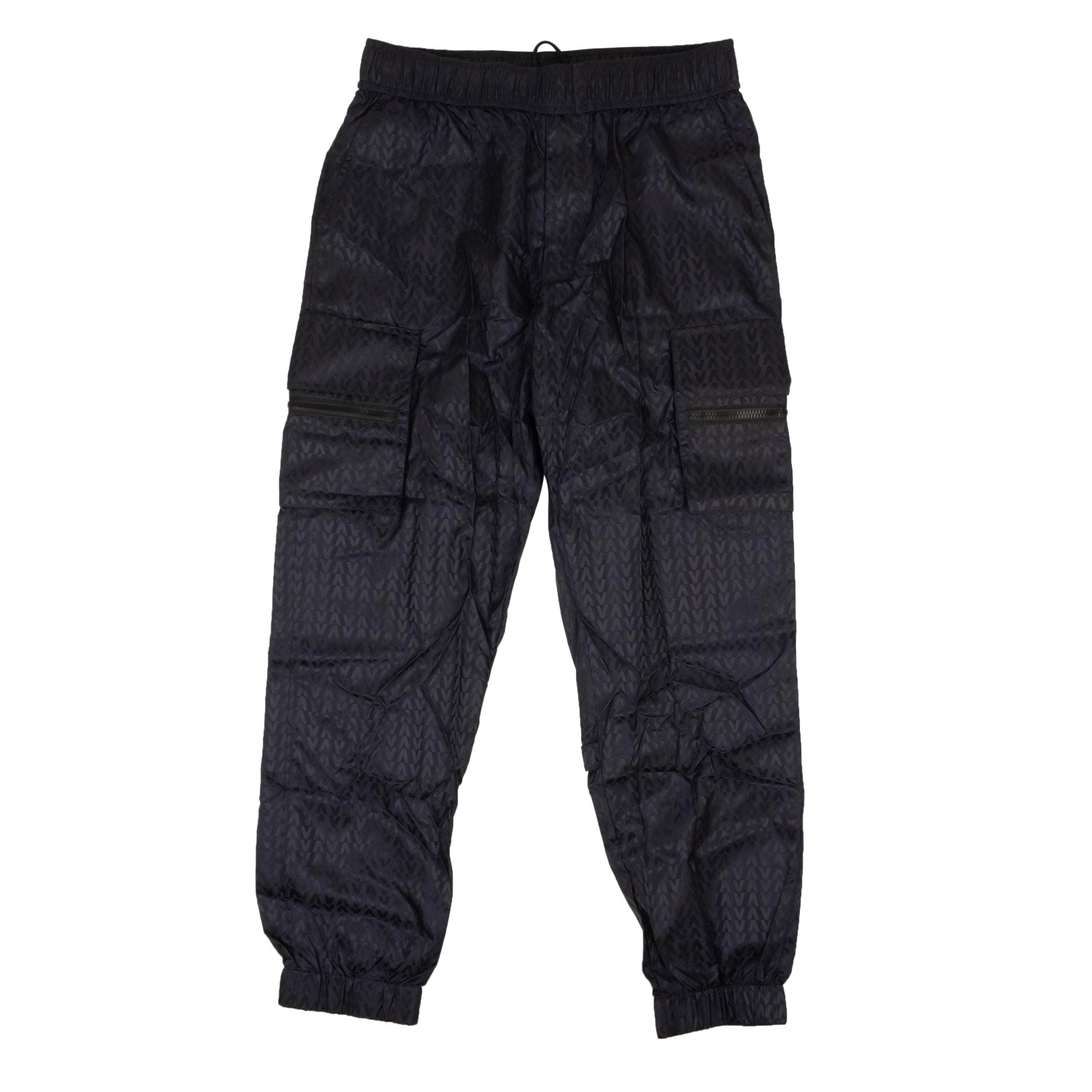 Valentino 95-VLT-1049/48 NWT VALENTINO Navy Polyamide Optical Print Cargo Pants Size 48 $1390 95-VLT-1049/48