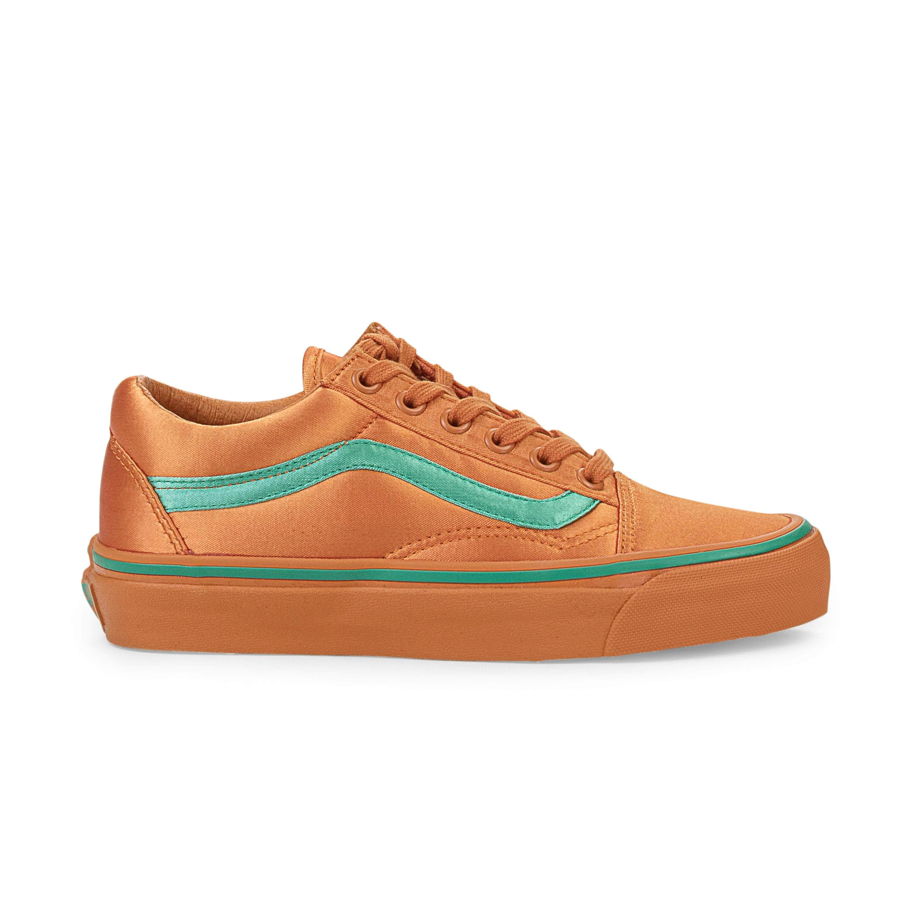 Vans x Opening Ceremony 95-VOC-2002/4 NWT Vans x Opening Ceremony ORANGE/GREEN OC SATIN OLD SKOOL SNEAKERS Size 4 $100 95-VOC-2002/4