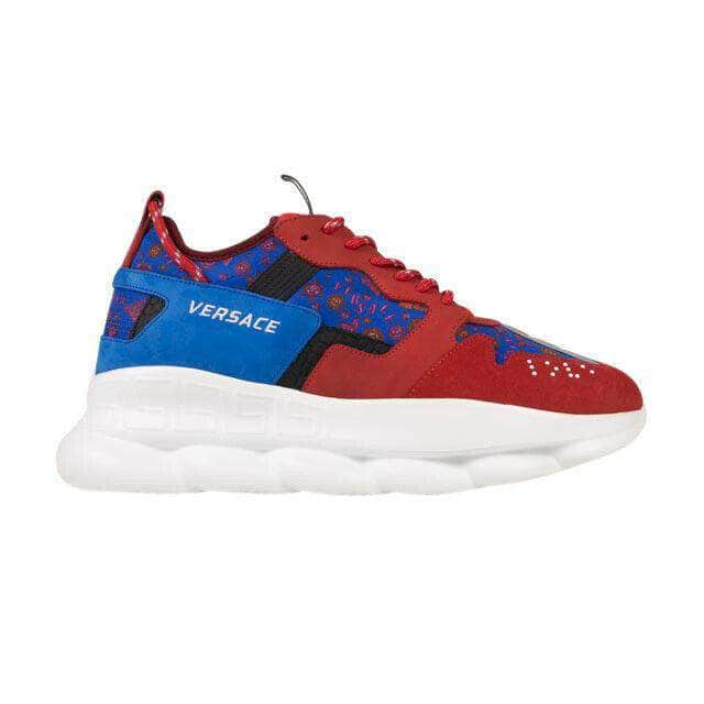 Versace 750-1000, chicmi, couponcollection, gender-mens, main-shoes, mens-shoes, size-6-5-us, versace 6.5 US Men's 'Barocco' Chain Reaction Sneakers - Red/Blue 75LE-2127/39.5 75LE-2127/39.5