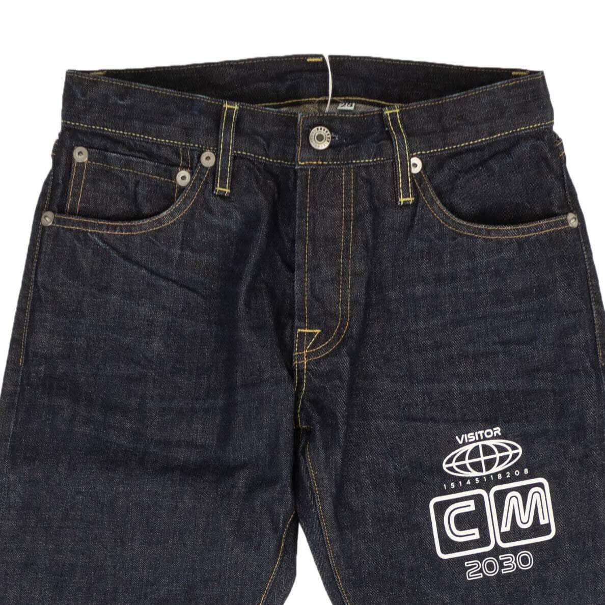 Visitor on Earth 250-500, channelenable-all, chicmi, couponcollection, gender-mens, main-clothing, mens-shoes, mens-slim-fit-jeans, size-28, size-29, size-30, size-31, size-32, size-33, size-34, size-36, visitor-on-earth Navy Blue Logo Denim Jeans