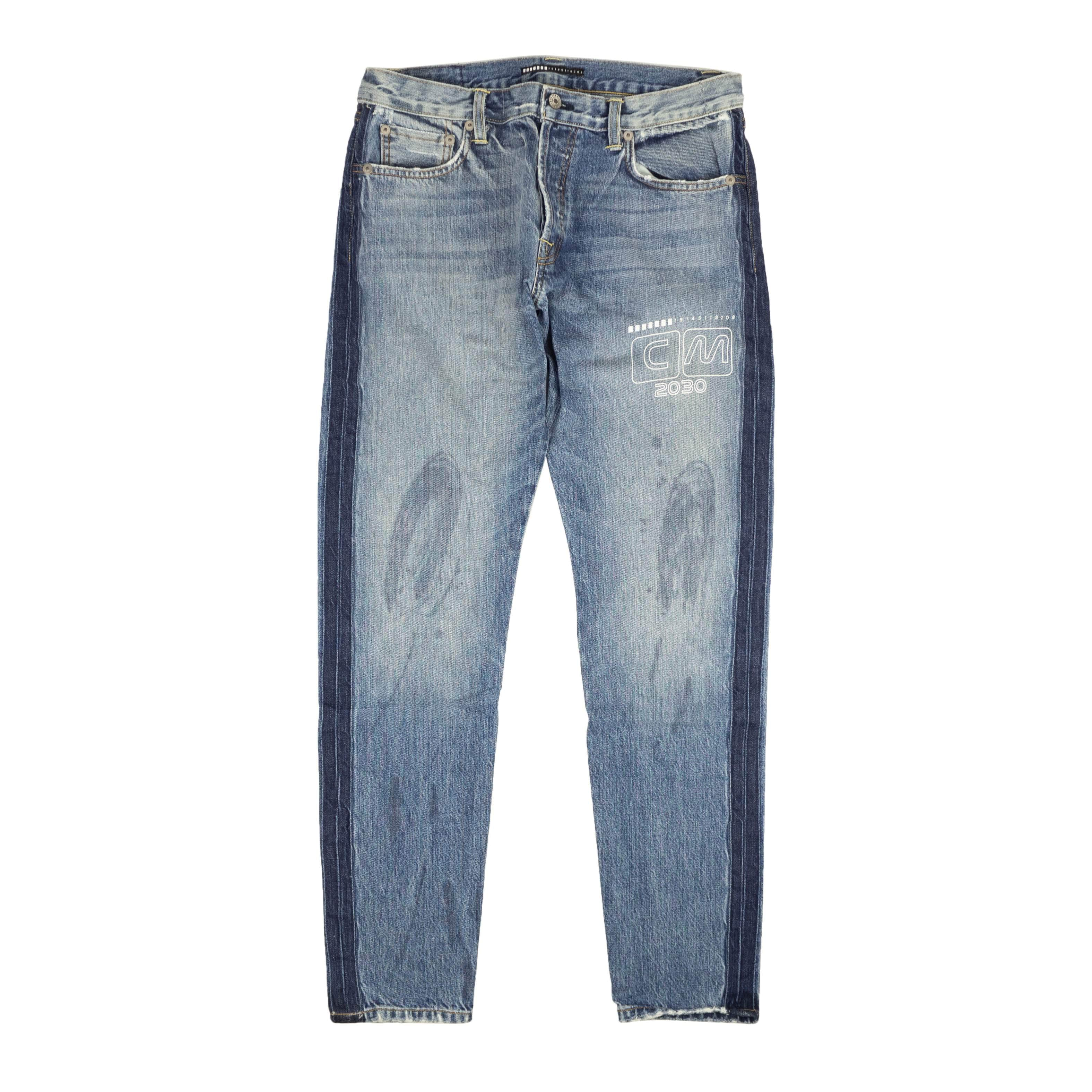 Visitor on Earth 95-VOE-1070/28 NWT VISITOR ON EARTH Blue Washed Denim Jeans Size 28 $675 95-VOE-1070/28