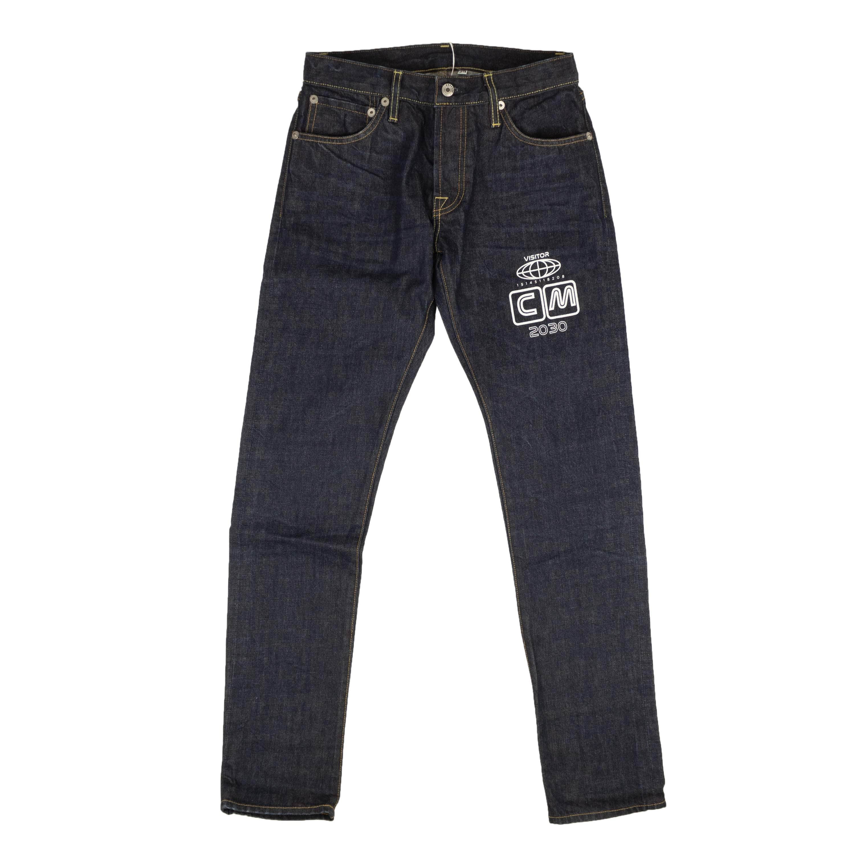 Visitor on Earth 95-VOE-1075/28 NWT VISITOR ON EARTH Navy Blue Logo Denim Jeans Size 28 $621 95-VOE-1075/28