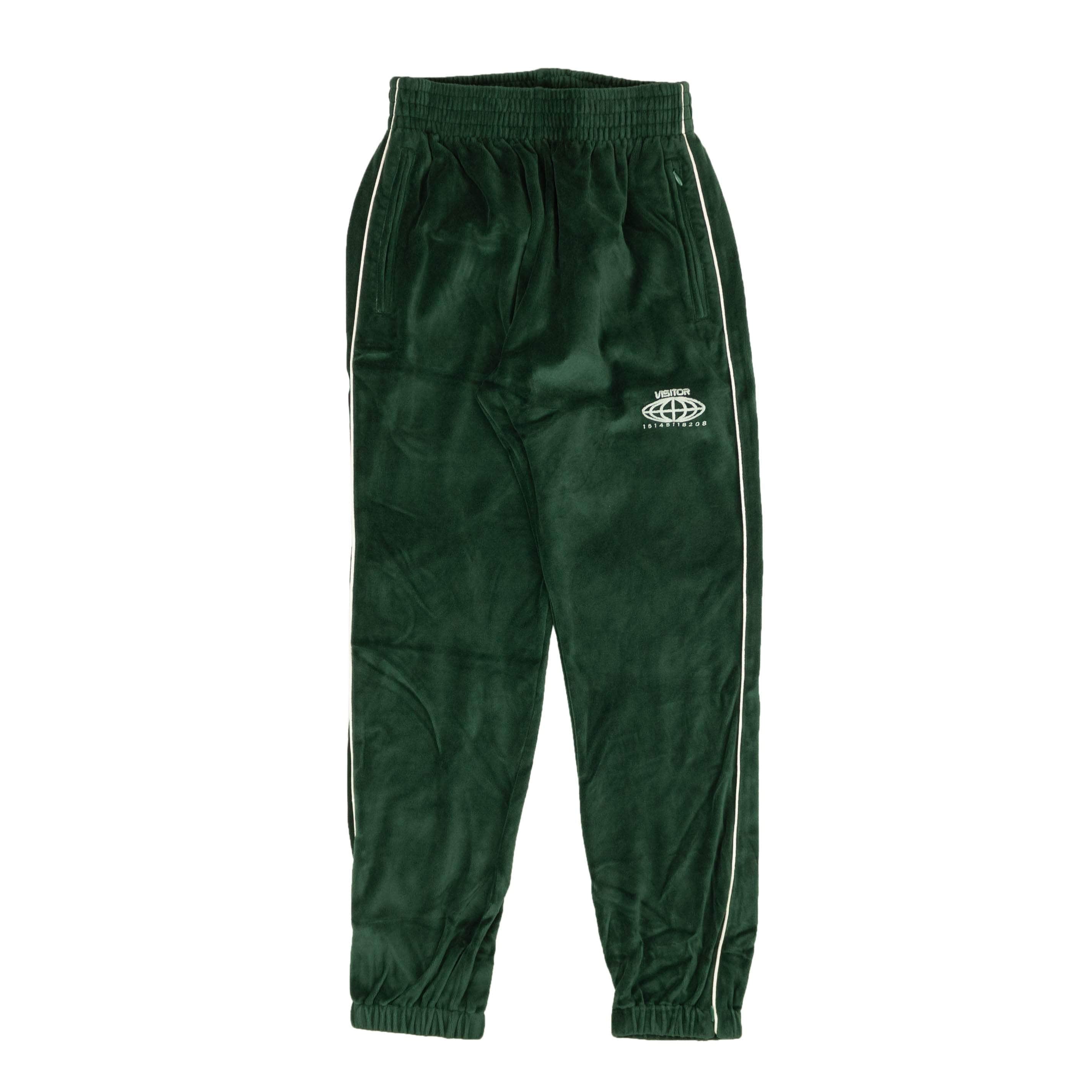 Visitor on Earth channelenable-all, chicmi, couponcollection, gender-mens, main-clothing, mens-joggers-sweatpants, mens-shoes, size-l, size-m, size-s, size-xl, size-xs, under-250, visitor-on-earth Green Velour Logo Sweatpants