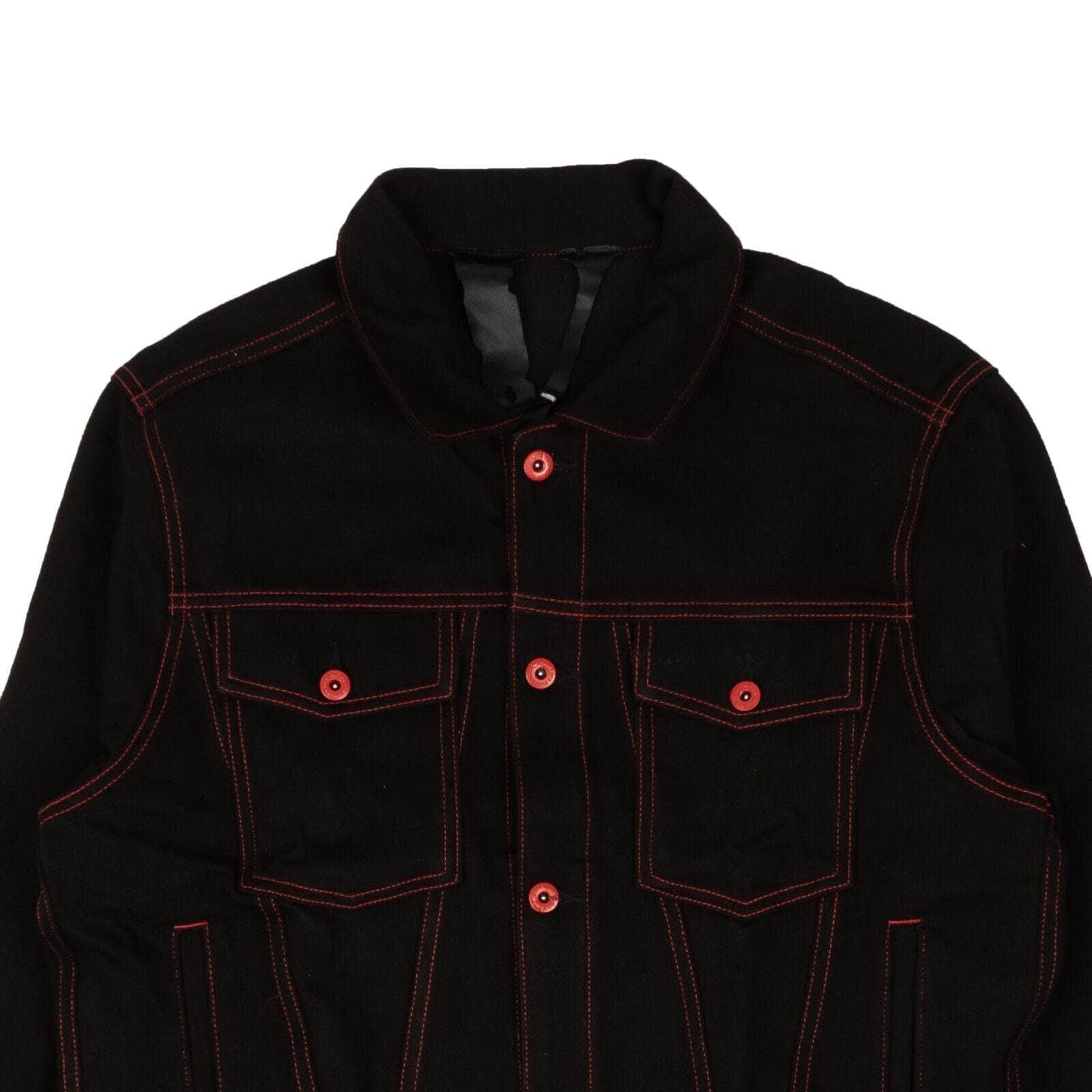 Vlone 2000-5000, channelenable-all, chicmi, couponcollection, gender-mens, main-clothing, mens-denim-jackets, mens-shoes, size-l, size-s, size-xl, vlone Black And Red LA Exclusive Stripper Pole Denim Jacket