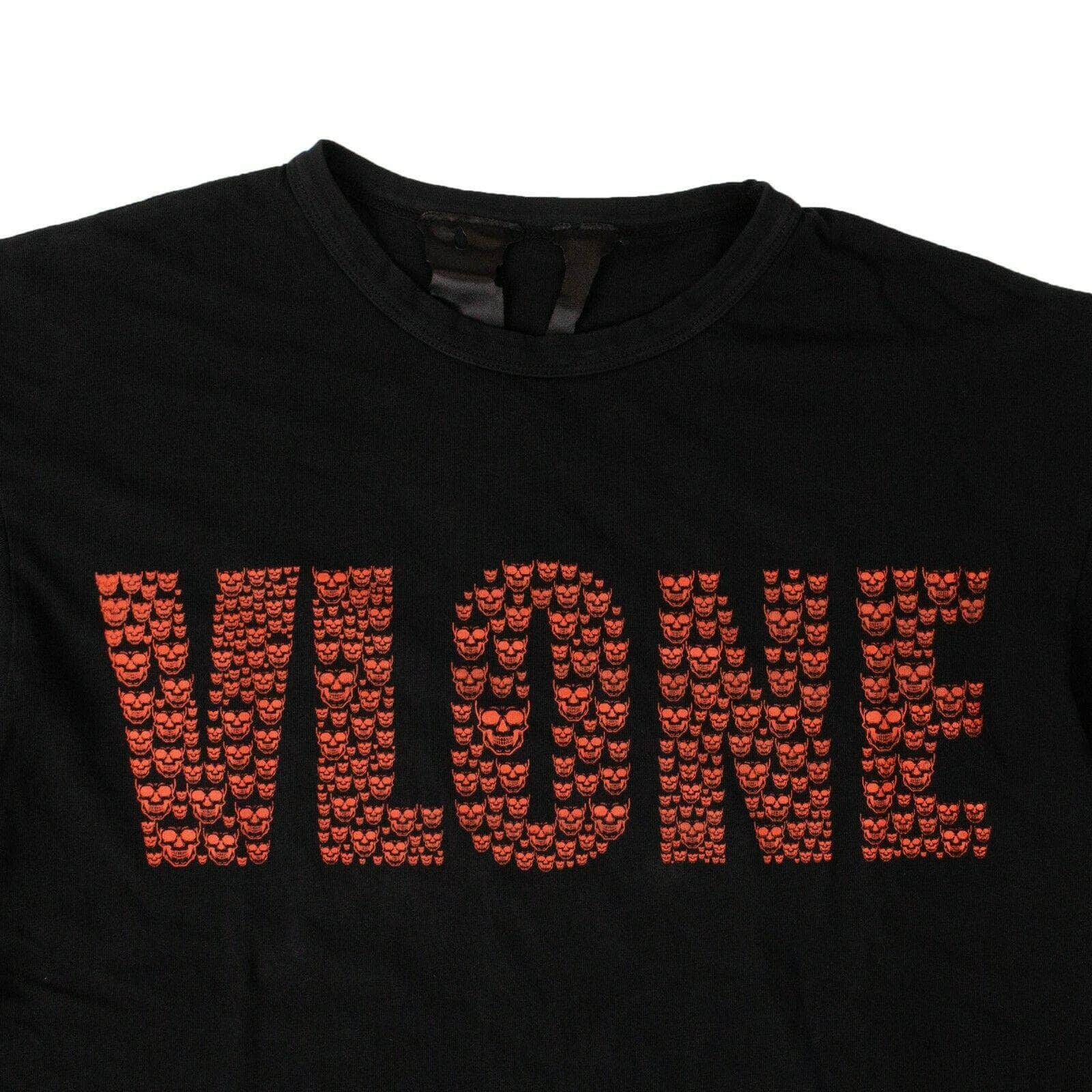 Vlone 250-500, chicmi, couponcollection, gender-mens, main-clothing, mens-shoes, size-s, vlone S Men's Black Cotton Red Skull T-Shirt 83-VLN-1005/S