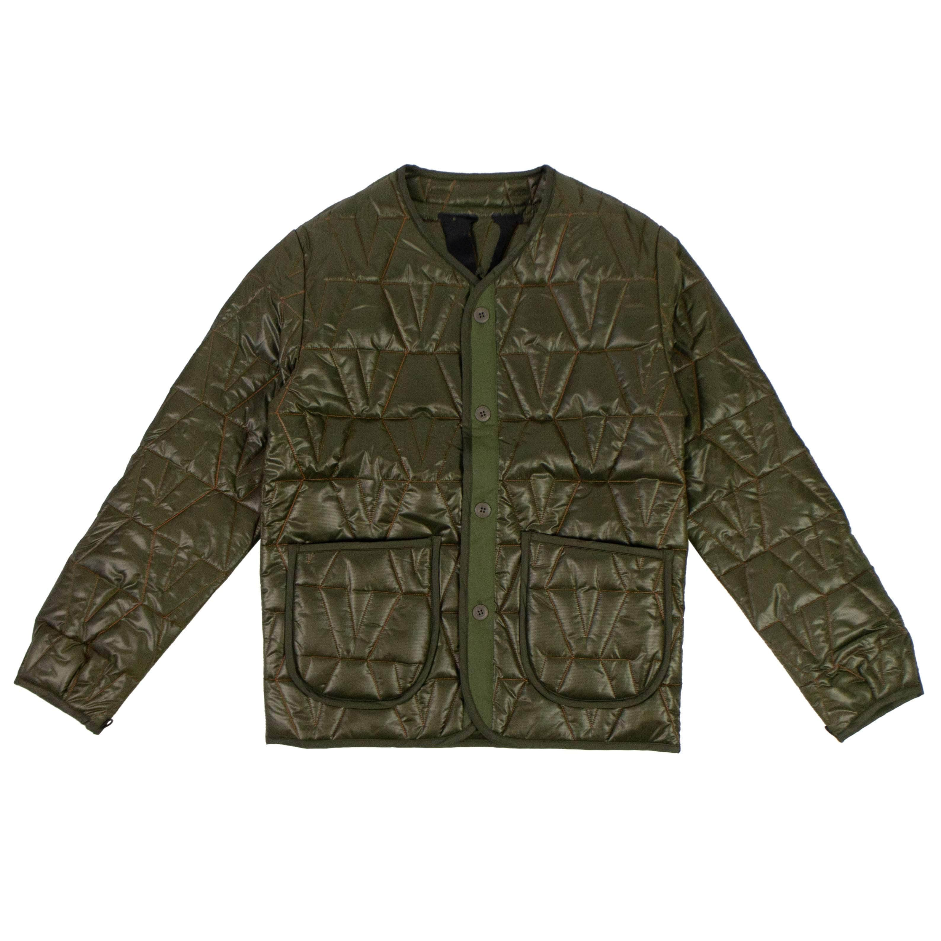 Vlone 72V-26/2XL NWT VLONE Green V Logo Quilted Jacket Size 2XL 72V-26/2XL