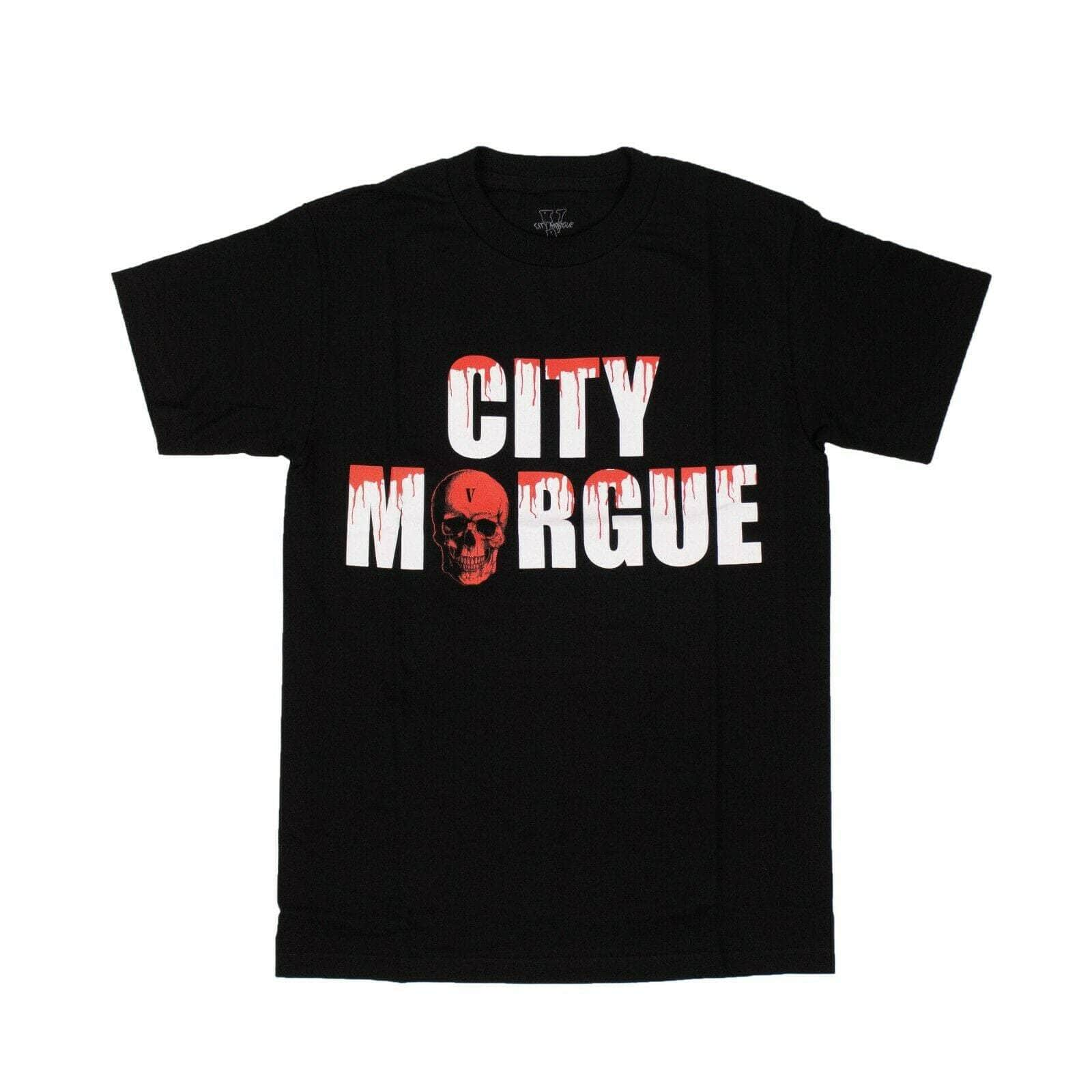 Vlone Artist Merch 75LE-1022/XL NWT VLONE x CITY MORGUE Black Cotton 'Drip' Short Sleeve T-Shirt Size XL 75LE-1022/XL