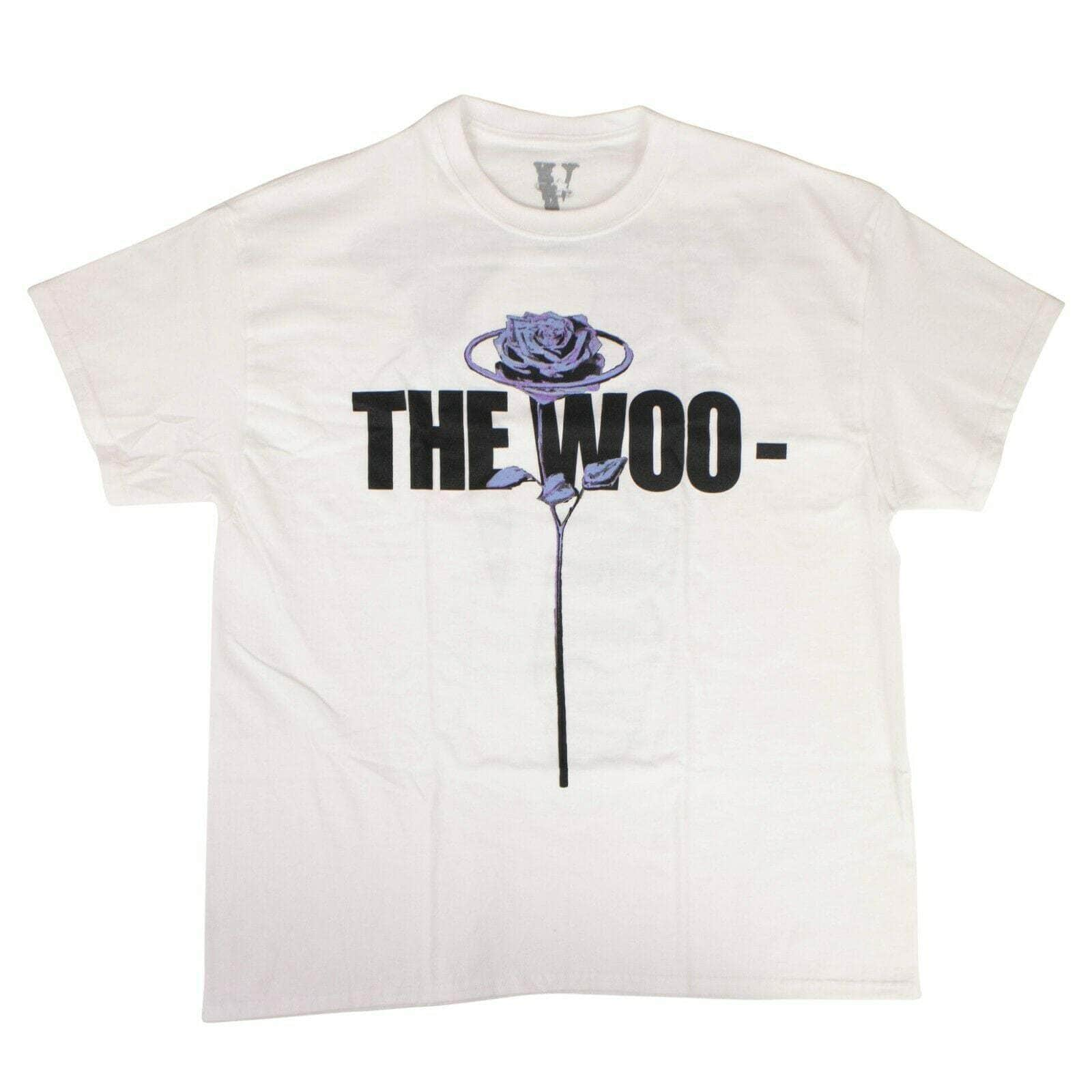 Vlone Artist Merch 75LE-1671/XL NWT VLONE x POP SMOKE White Cotton 'The Woo' Short Sleeve T-Shirt Size XL 75LE-1671/XL