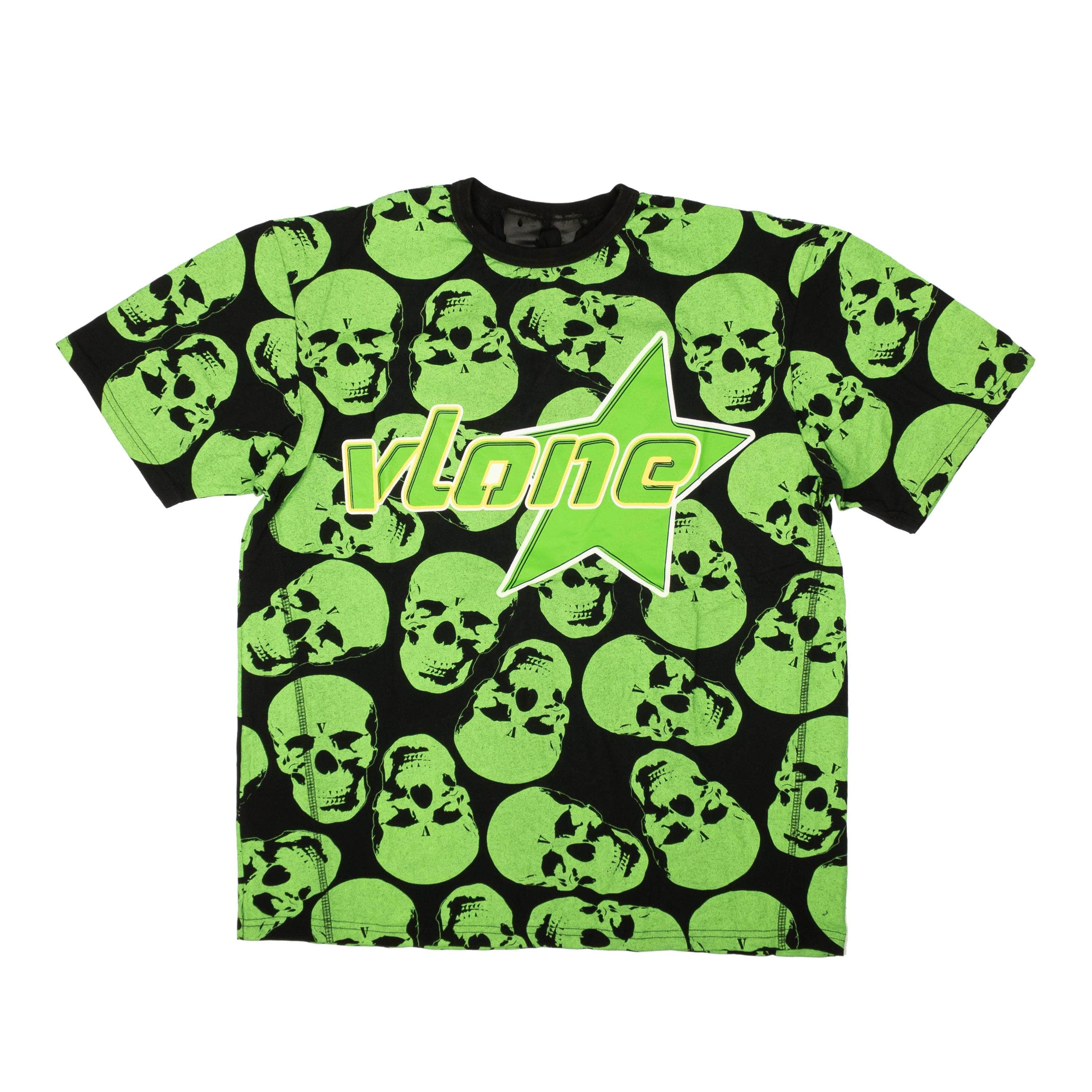 Vlone channelenable-all, chicmi, couponcollection, gender-mens, main-clothing, mens-shoes, size-l, size-m, size-s, size-xl, size-xxl, under-250, vlone Black And Green Crypt Short Sleeve T-Shirt