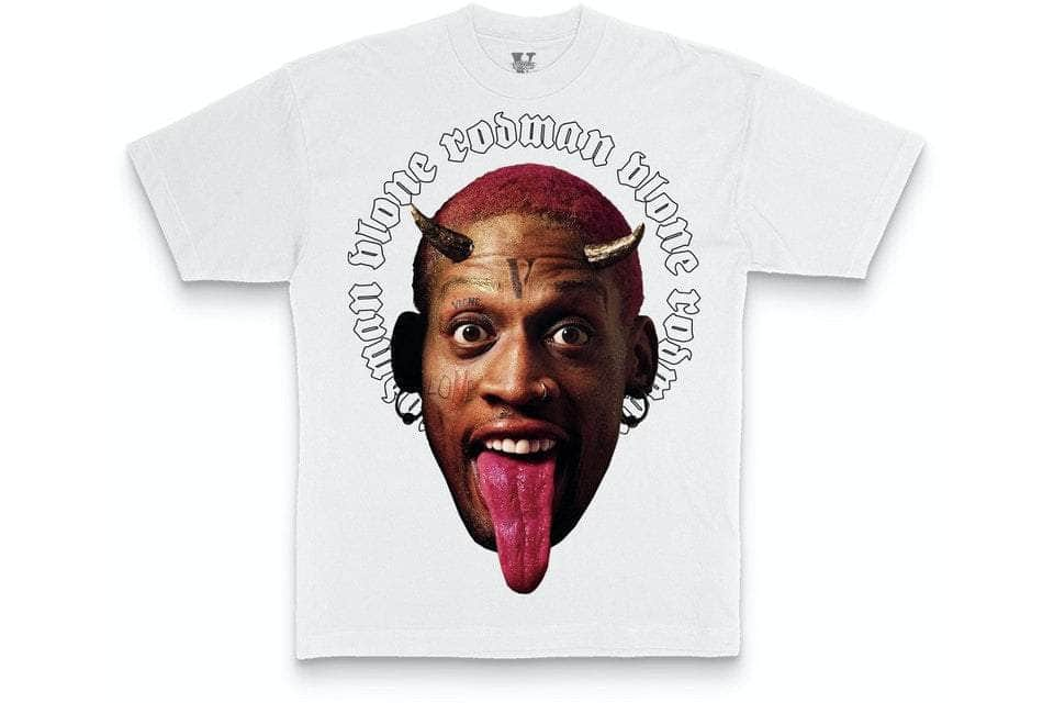 Vlone X Rodman 95-VRM-1002/S 95-VRM-1002/S ANGELVSDEMONTEEWHT White Vlone X Rodman ANGEL VS DEMON TSHIRT Size S 95-VRM-1002/S