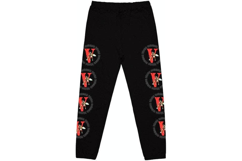 Vlone X Rodman 95-VRM-1005/M NEW VLONE X RODMAN Black Angel VS Demon Joggers Sweatpants Size M 95-VRM-1005/M