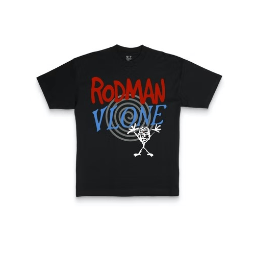 Vlone X Rodman 95-VRM-1022/XXL NEW VLONE X RODMAN Black Pearl Jam Short Sleeve T-Shirt Size XXL 95-VRM-1022/XXL