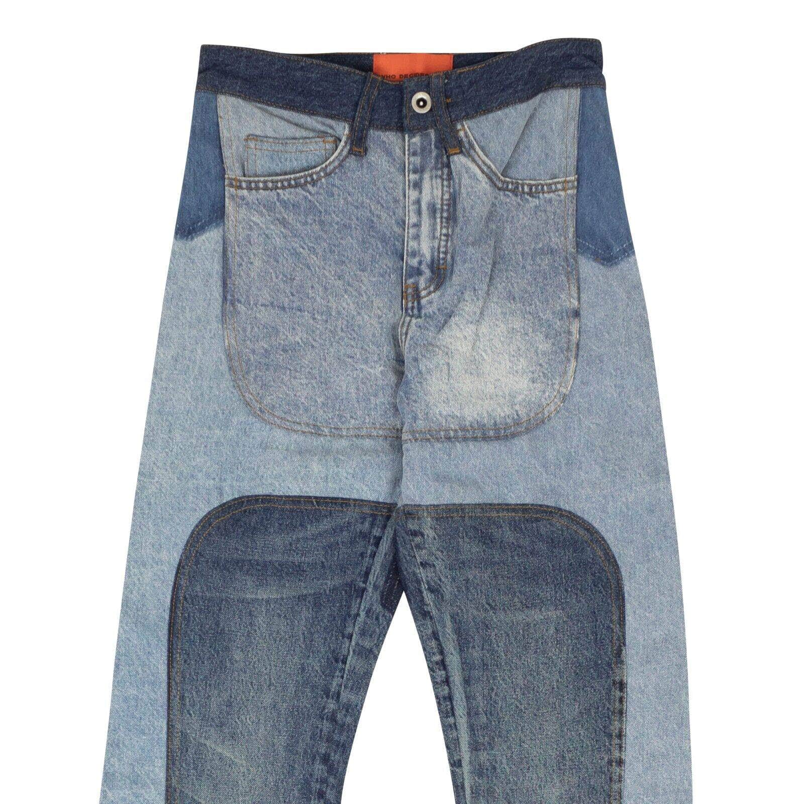 Indigo Upcycled Patchwork Denim Jeans - GBNY