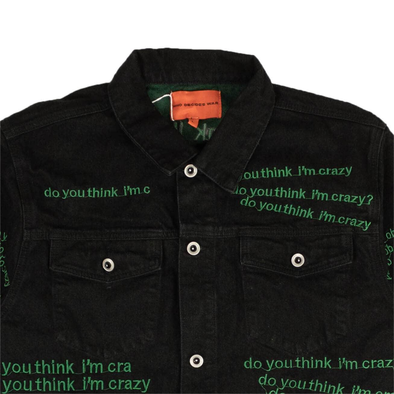 Who Decides War 500-750, channelenable-all, chicmi, couponcollection, gender-mens, main-clothing, mens-shoes, size-l, size-s, uncategorized, who-decides-war Black Green Monster Distressed Denim Jacket