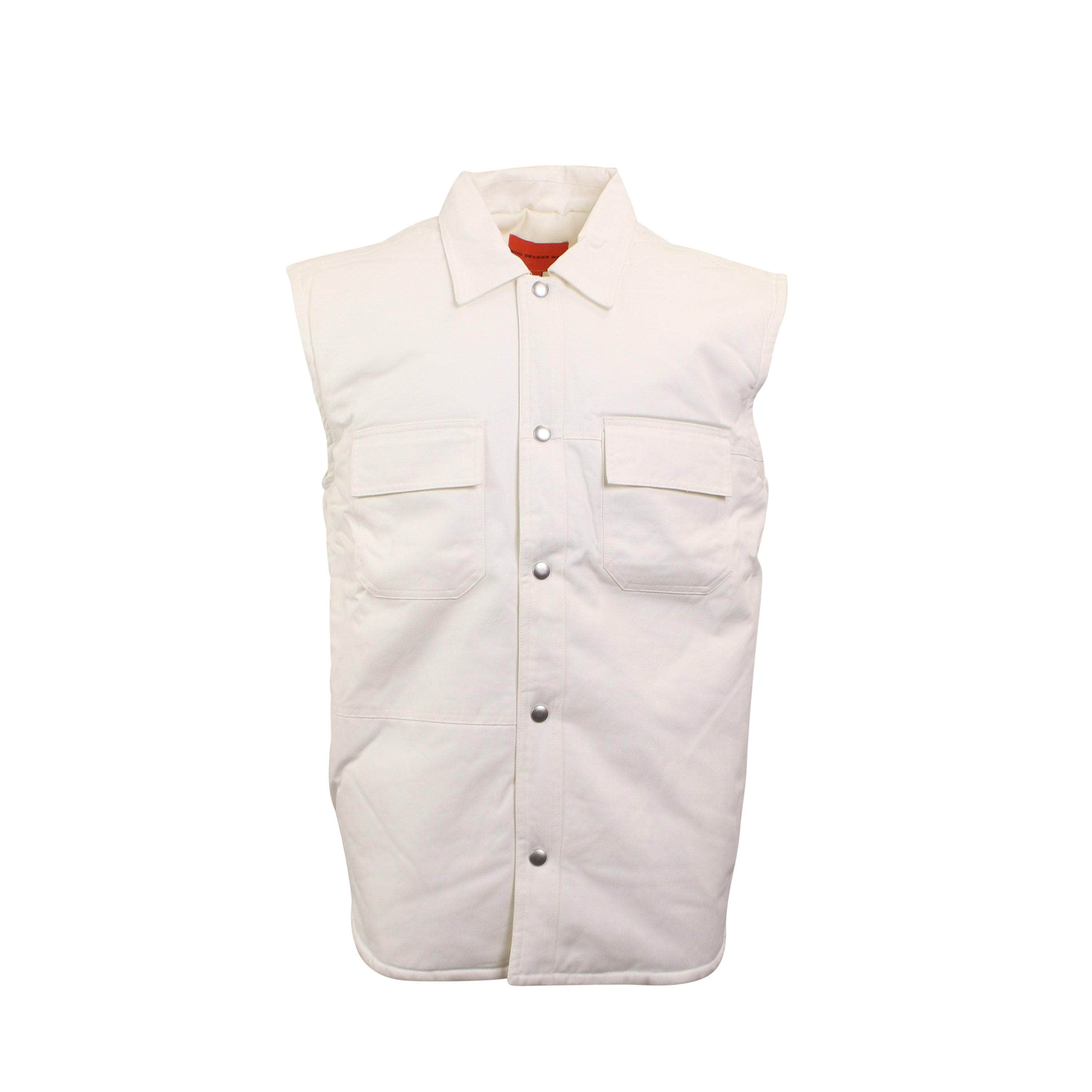 Who Decides War 95-WDW-0021/M NWT Who Decides War White Pocketed Work Vest Size M $450 95-WDW-0021/M