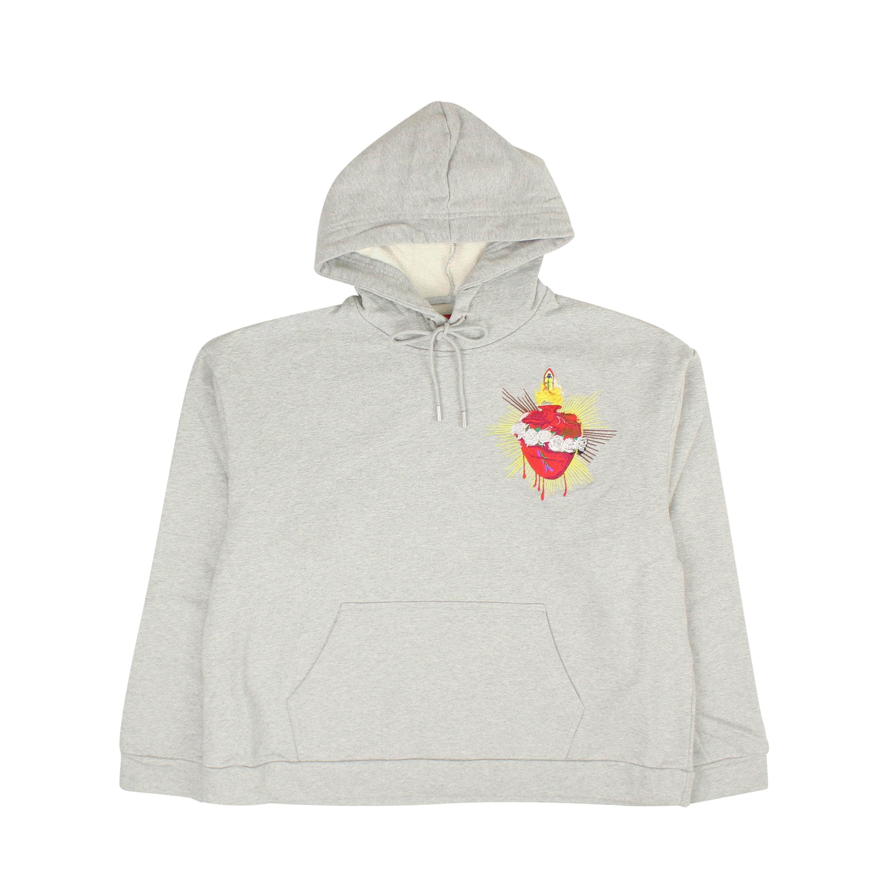 Who Decides War WDW-XHDS-0011/XL NWT Who Decides War WDW Grey Crest Sacred Heart Hooded Pullover Size XL $325 WDW-XHDS-0011/XL